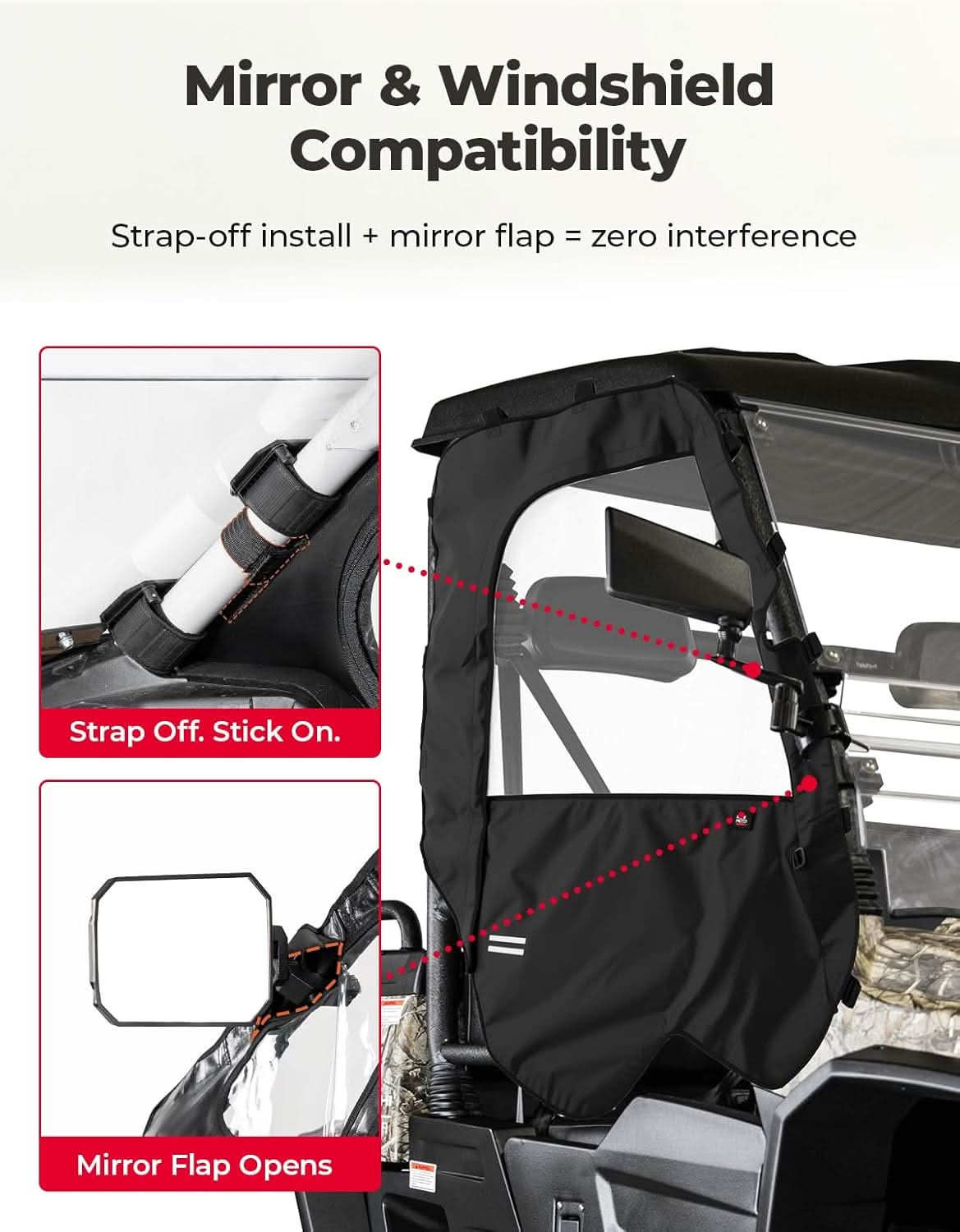 KEMIMOTO 1680D porte cabina UTV per Hisun 500 impermeabili