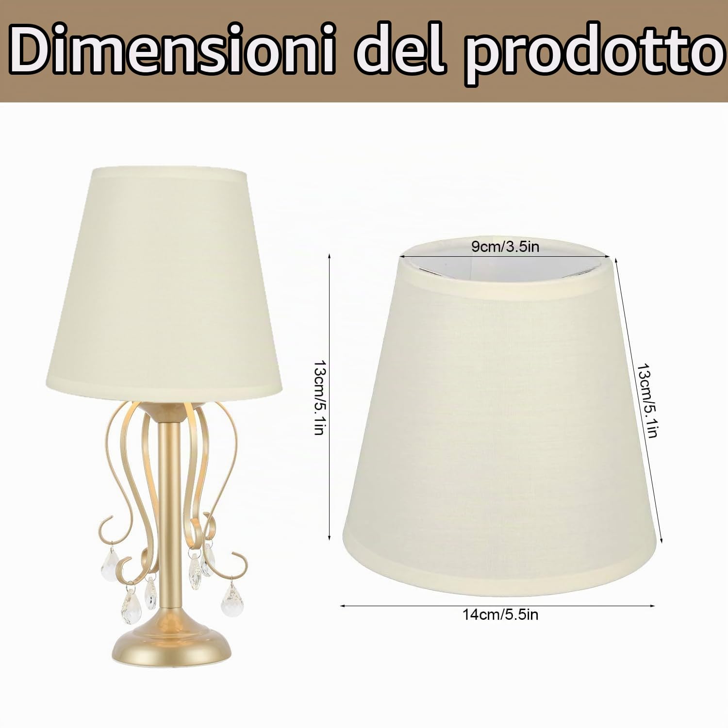 Hapivida Paralumi Tessuto E14 Clip 6 Pezzi Piccoli #1