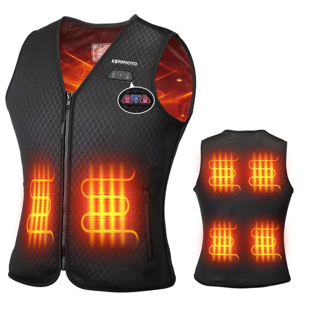 KEMIMOTO 6 zone gilet riscaldato donna con batteria