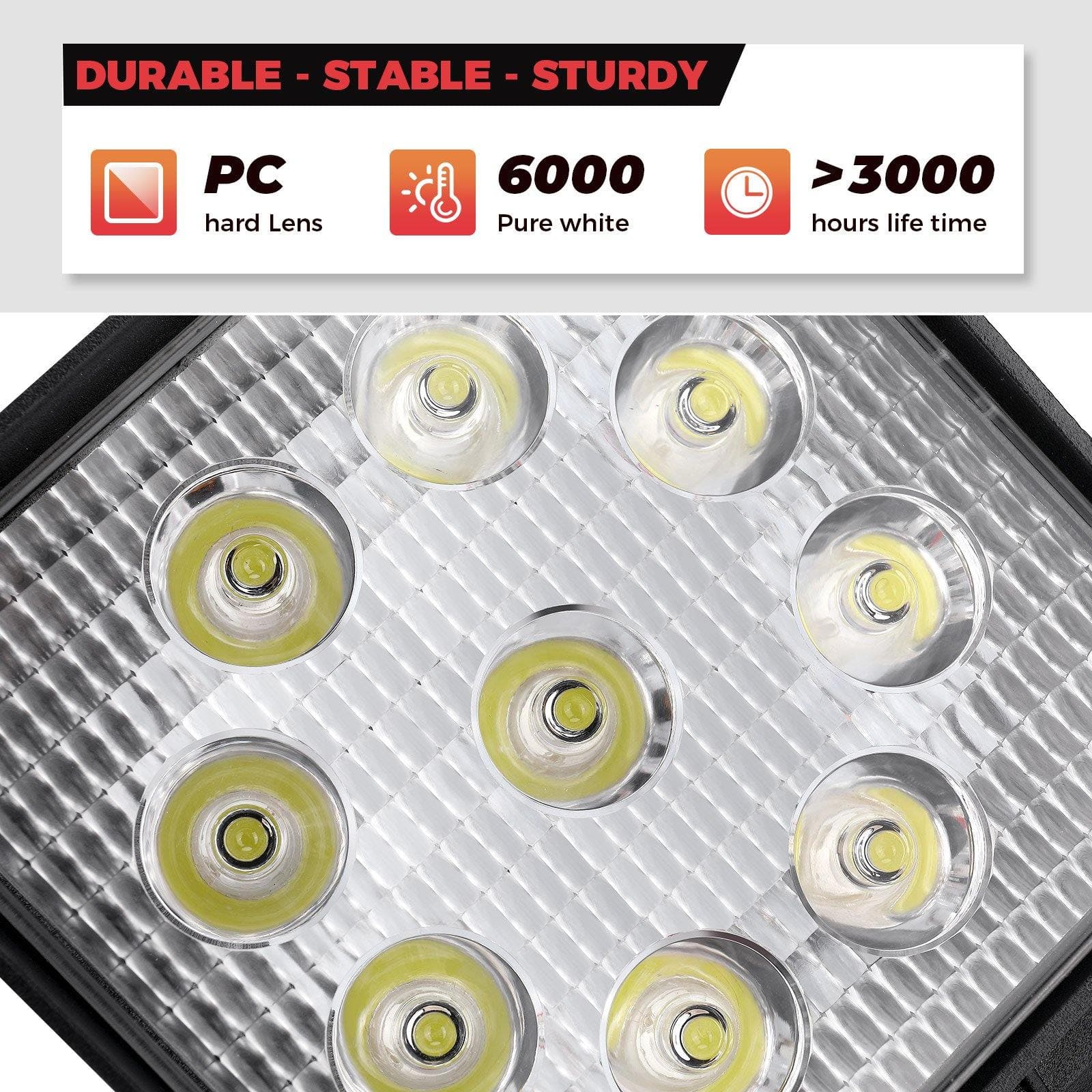 Kemimoto B0801-00901 Faro Retromarcia LED Ranger 1000 27W
