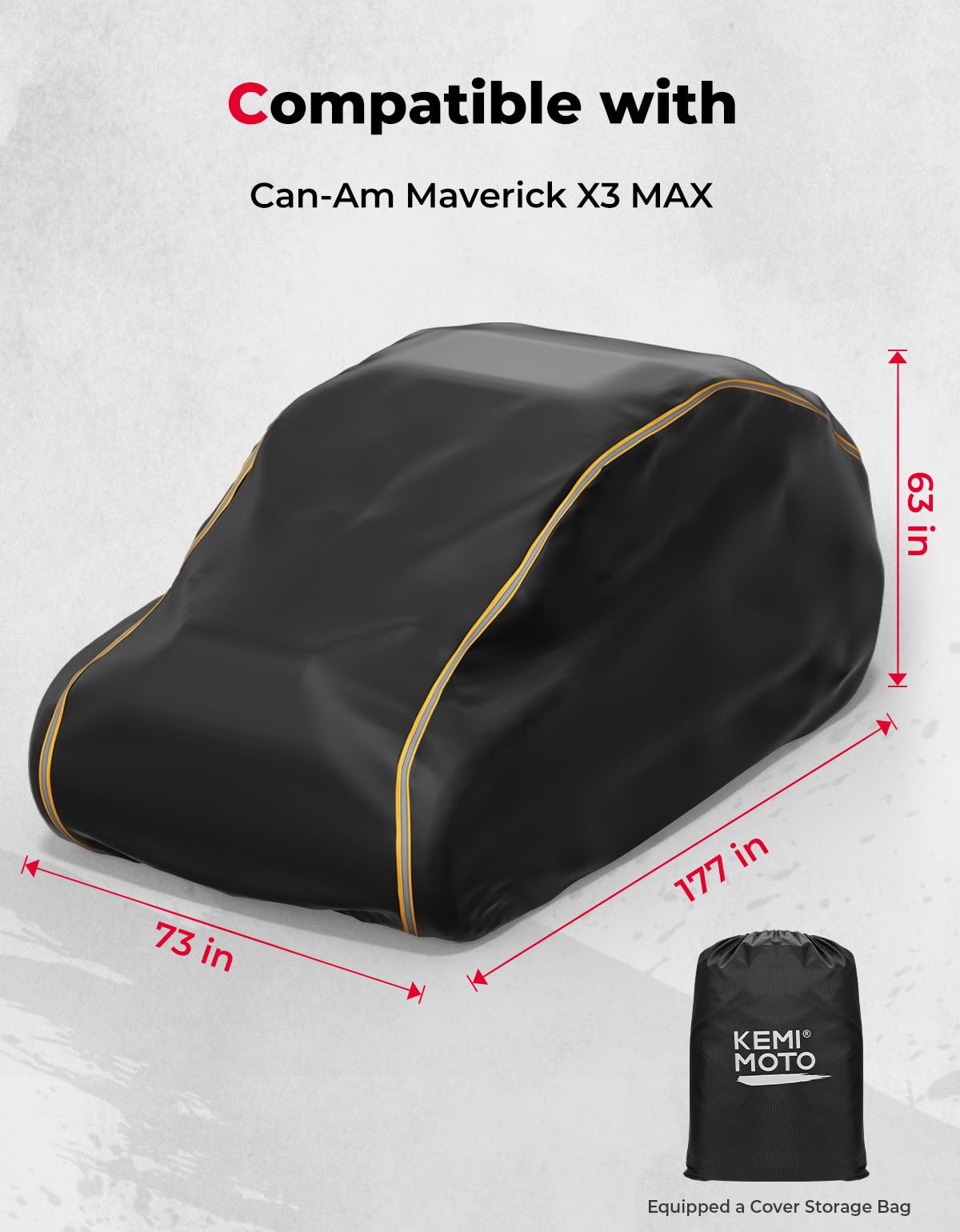 Kemimoto Maverick X3 Max telo UTV 4 posti impermeabile