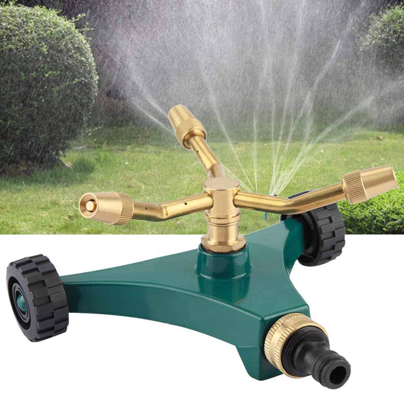 Kuuleyn Irrigatore Giardino 3 Bracci Rame Rotante