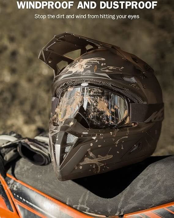 Kemimoto occhiali cross gialli anti-UV