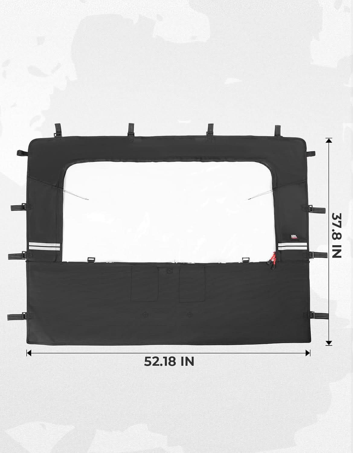 KEMIMOTO Hisun 500/700 Parabrezza Posteriore Morbido PVC 1300 mm