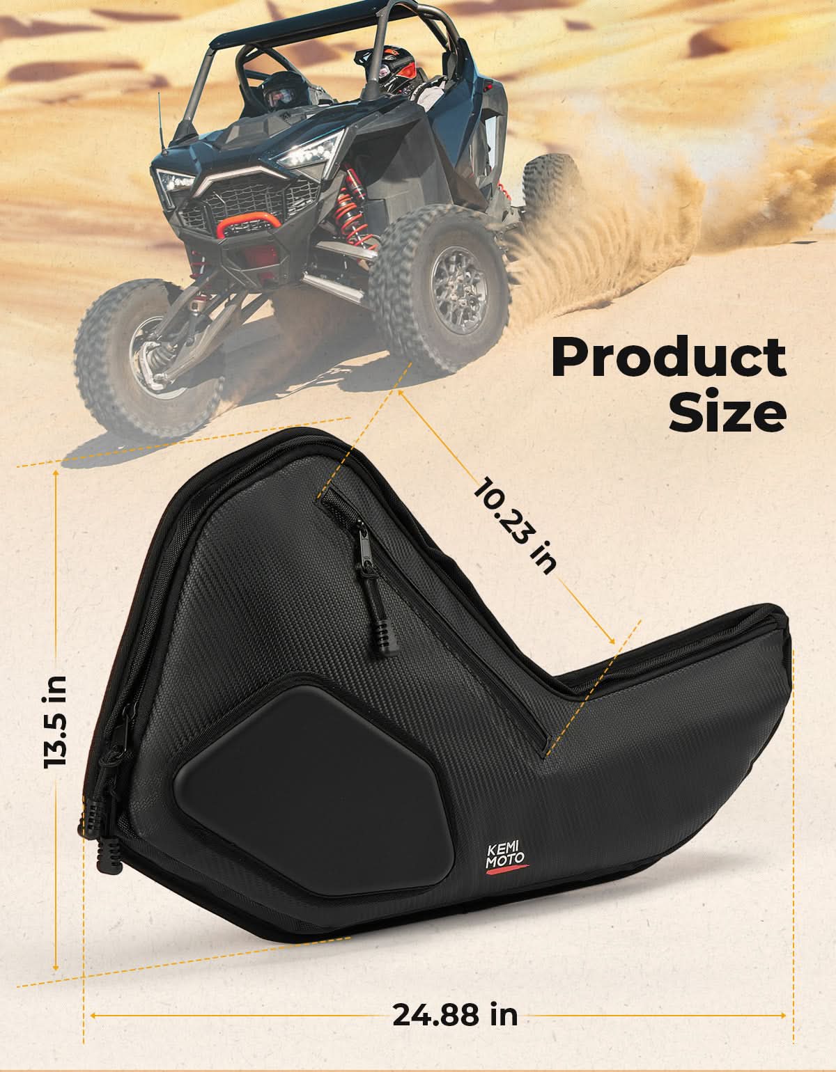 KEMIMOTO RZR 2025 borse portiera anteriore 6Q con ginocchiere