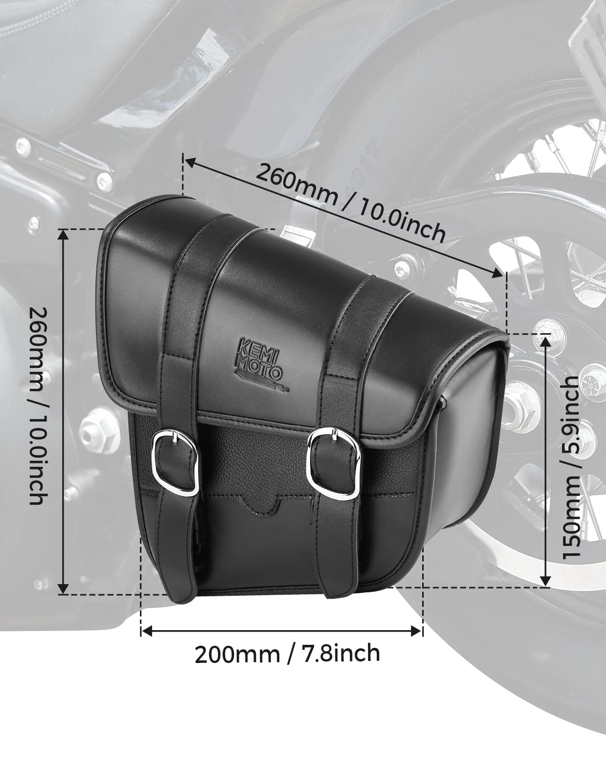 KEMIMOTO Softail borsa forcellone sinistra 9L PVC