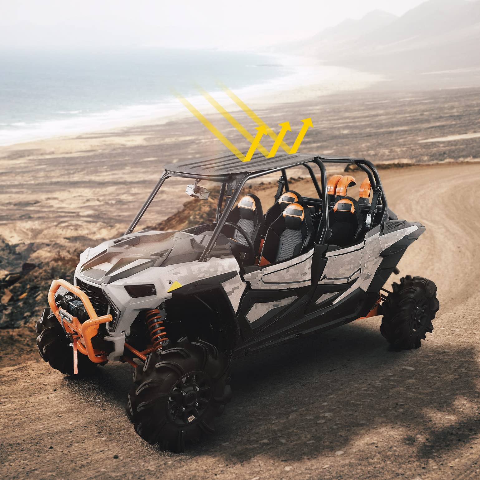 KEMIMOTO tetto rigido 4 porte Polaris RZR XP 4 1000 plastica