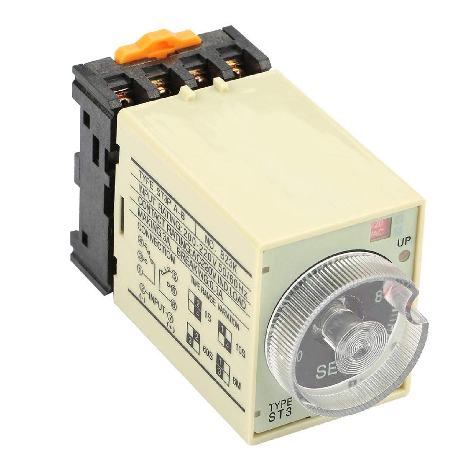 Kuuleyn ST3PA-B Relè Temporizzatore 0-10S AC 220V con Base