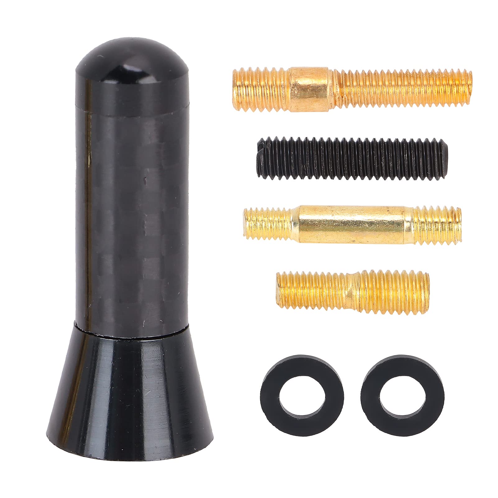 AOWINHIT antenna corta universale carbonio nera 3,5 cm