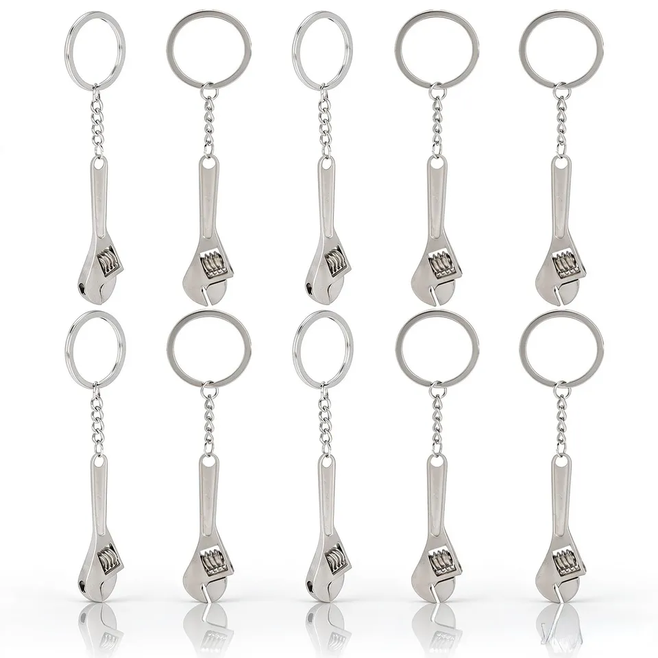 Hapivida Mini Chiave Inglese Portachiavi Metallo Set 10 Pezzi