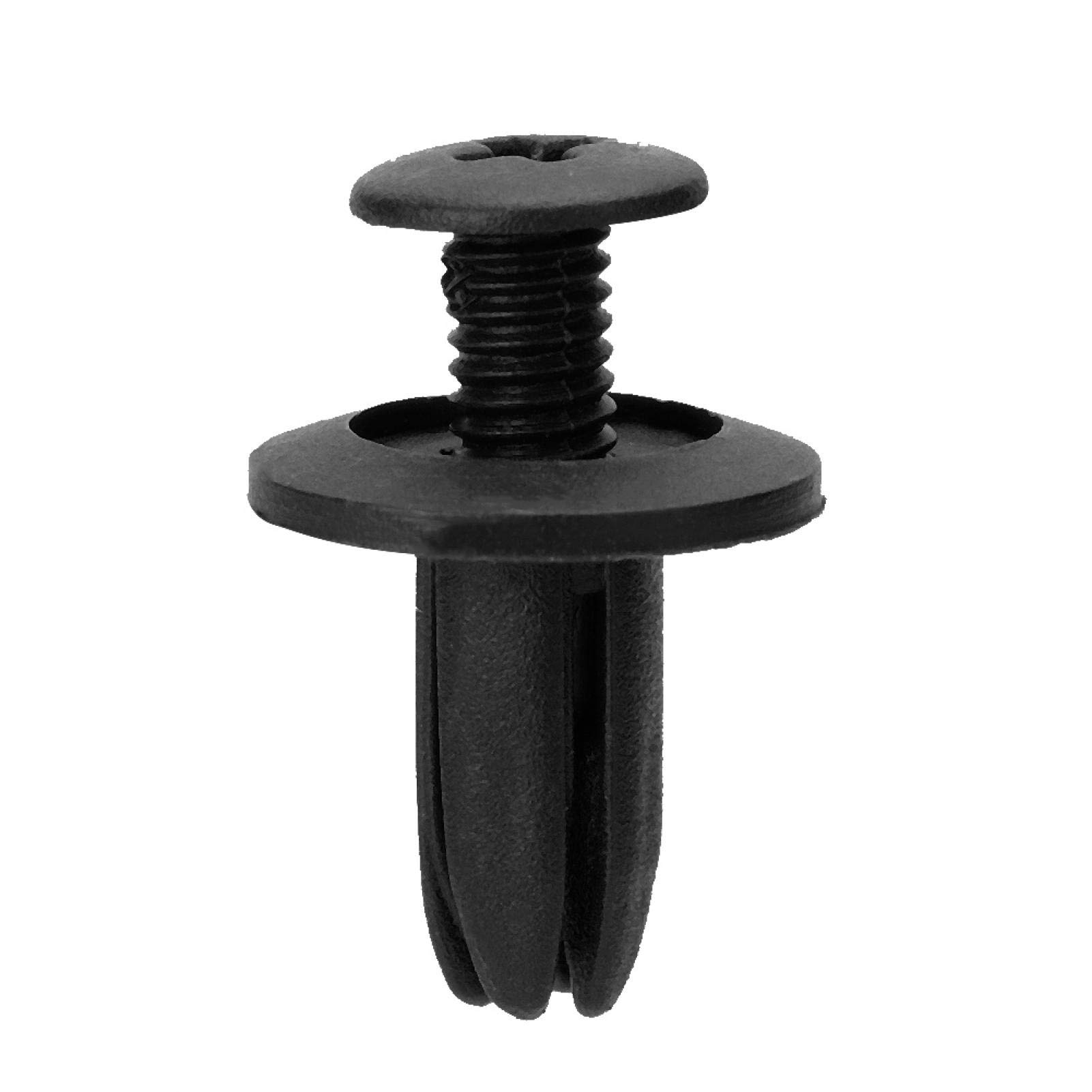 Kuuleyn Rivetti Plastica Auto 6mm 50 Pezzi Neri Universali