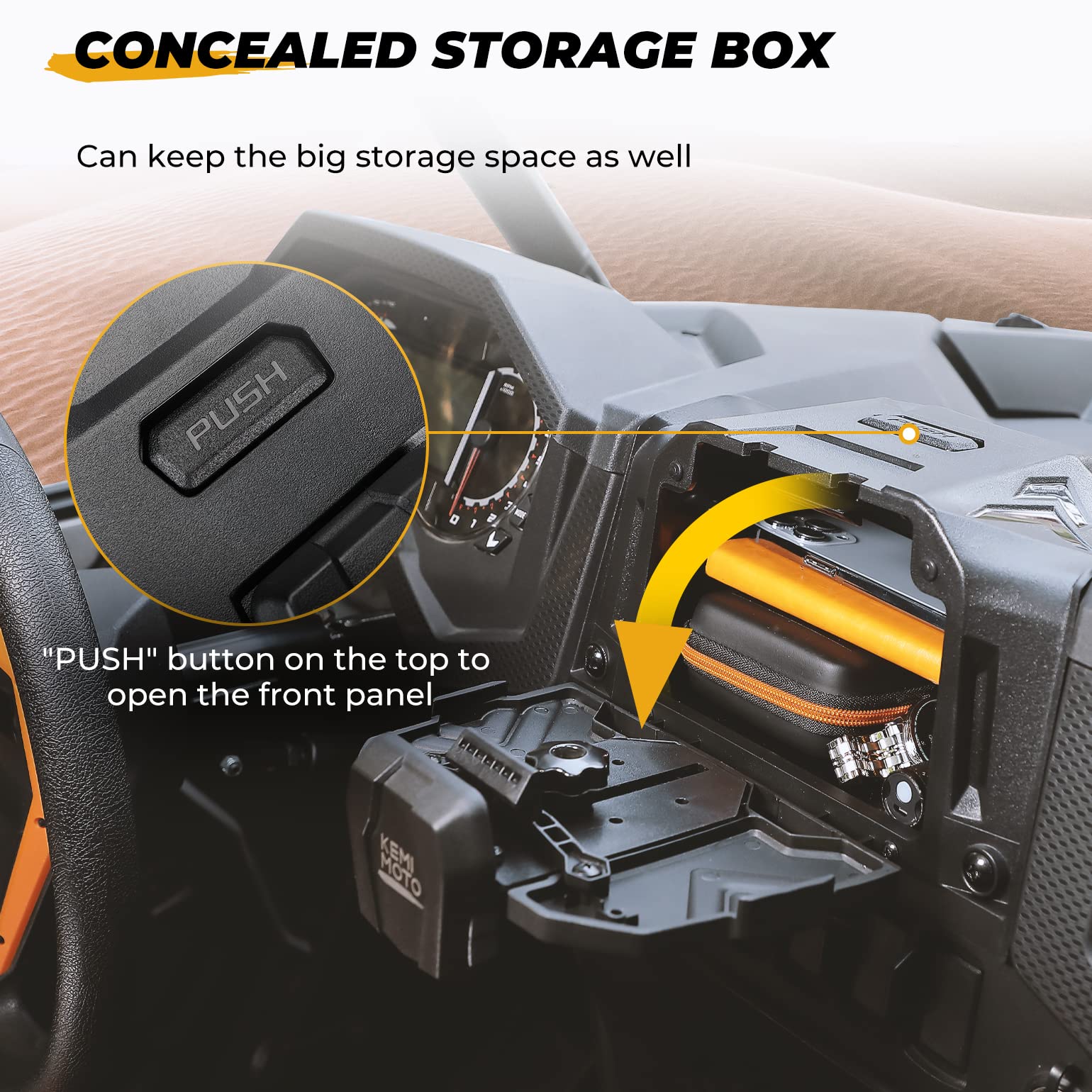 KEMIMOTO Porta Tablet Polaris RZR XP 1000 Turbo Bauletto 2,5L