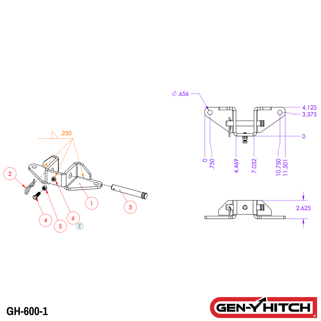 GEN-Y Hitch Sway Control Head testa antisway 2" acciaio