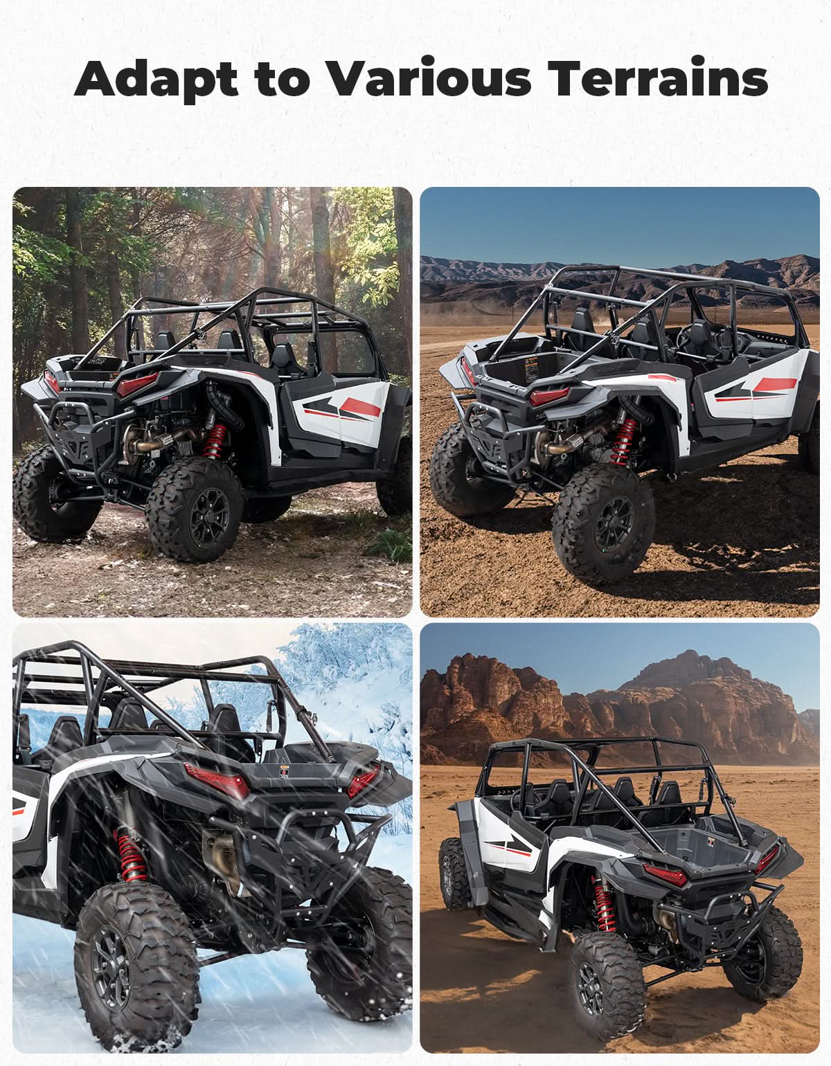 Kemimoto RZR XP 1000 paraurti posteriore acciaio 38 mm