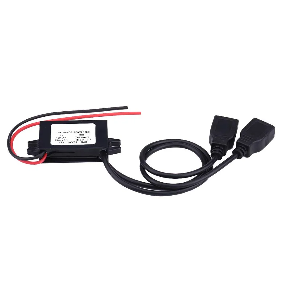 AOWINHIT Convertitore 12V-5V Caricabatterie Doppia USB 15W Impermeabile