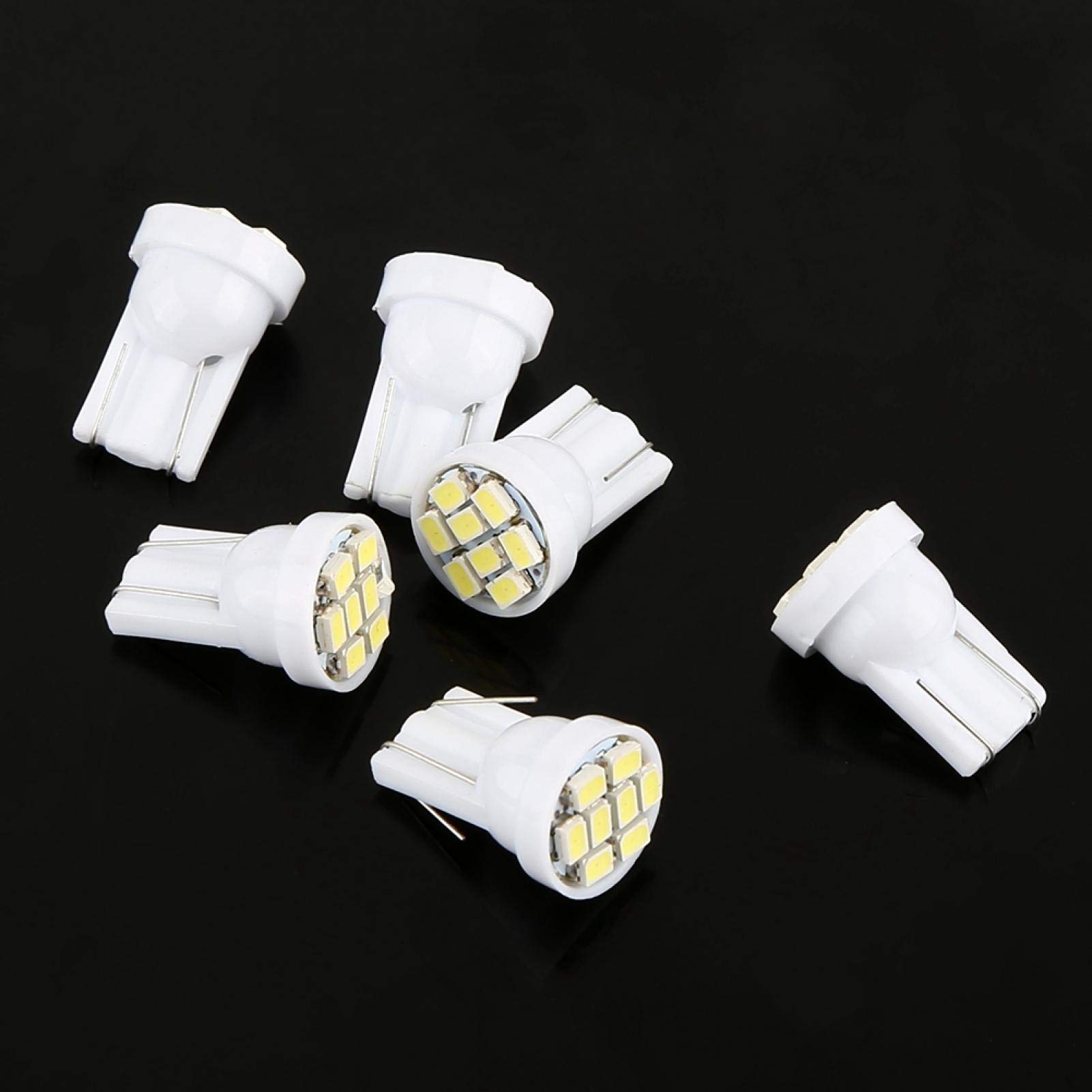 Kuuleyn Lampadine LED T10 8 SMD 1206 Bianche 100 Pezzi