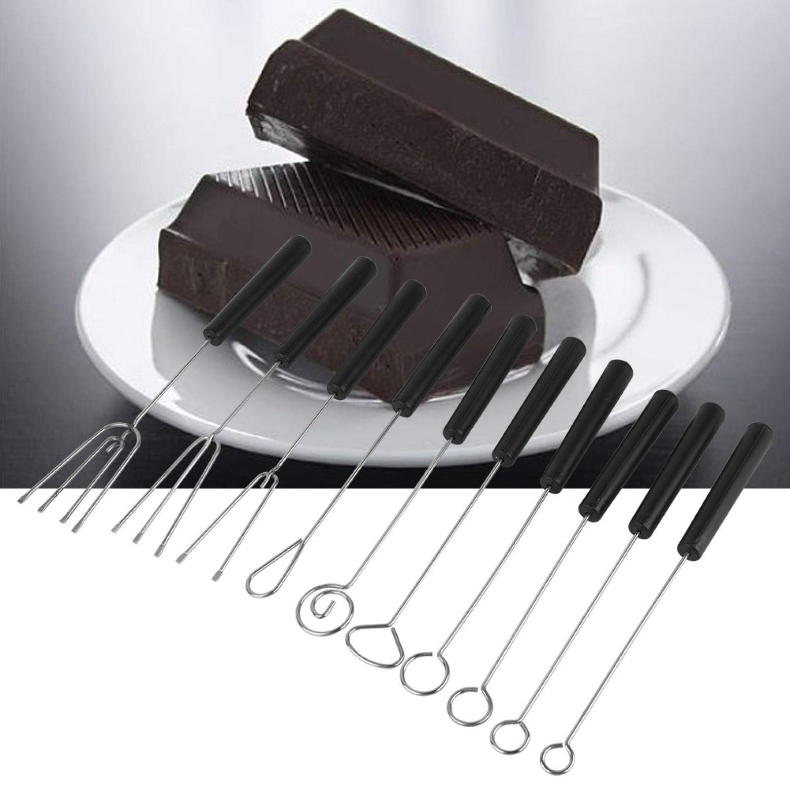 Kuuleyn Set 10 Forchette Cioccolato Acciaio Inox 22 cm