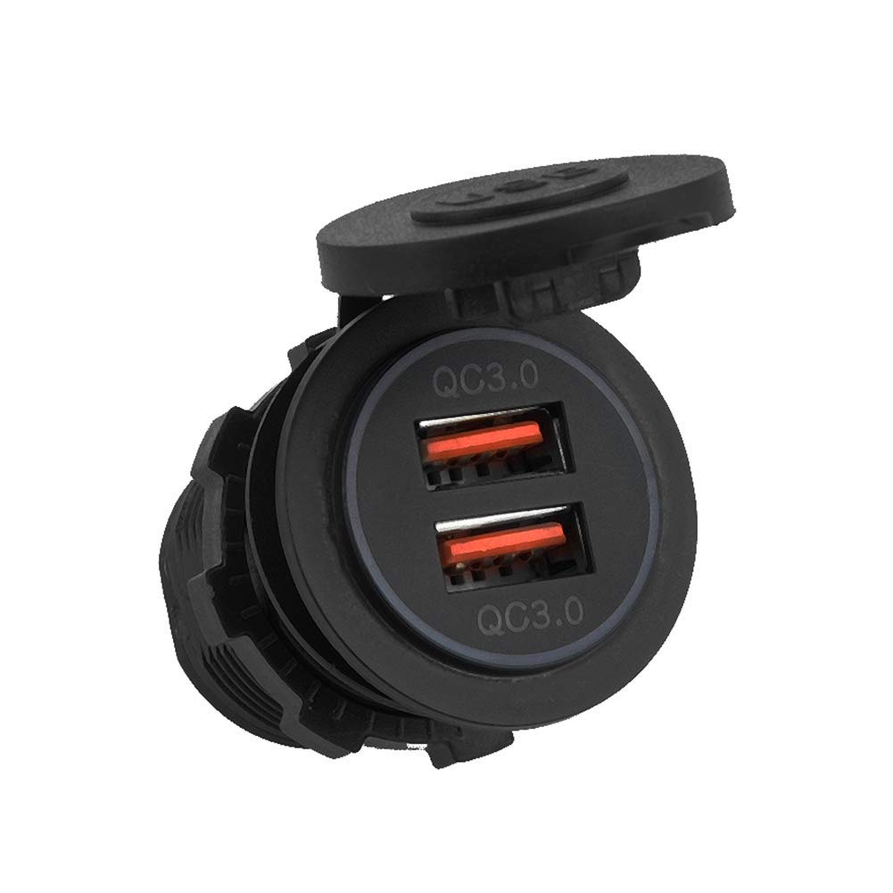 Kuuleyn Dual QC3.0 caricabatterie USB moto 12-24V doppia presa