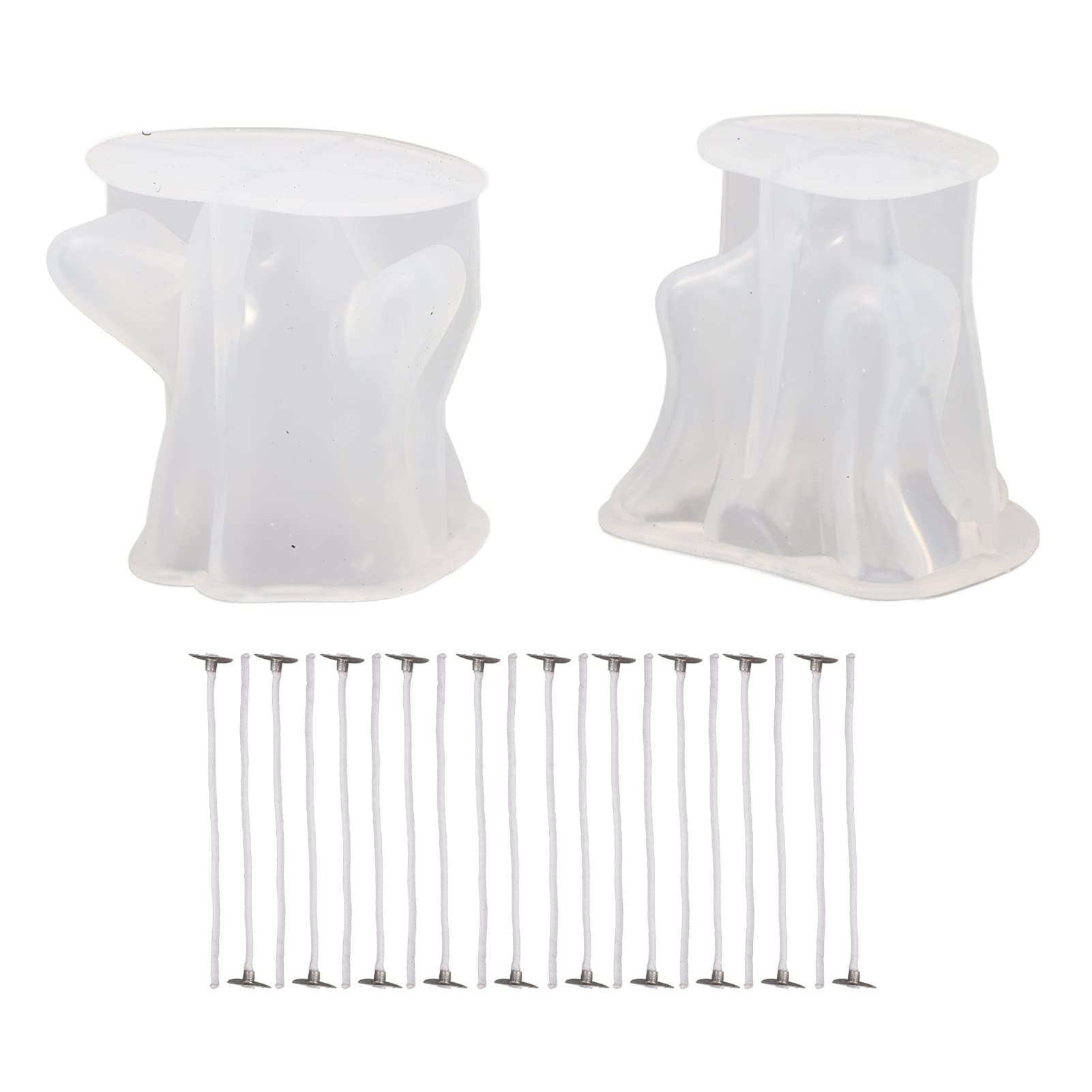 Kuuleyn Halloween Fantasma stampo candela 2 pezzi silicone
