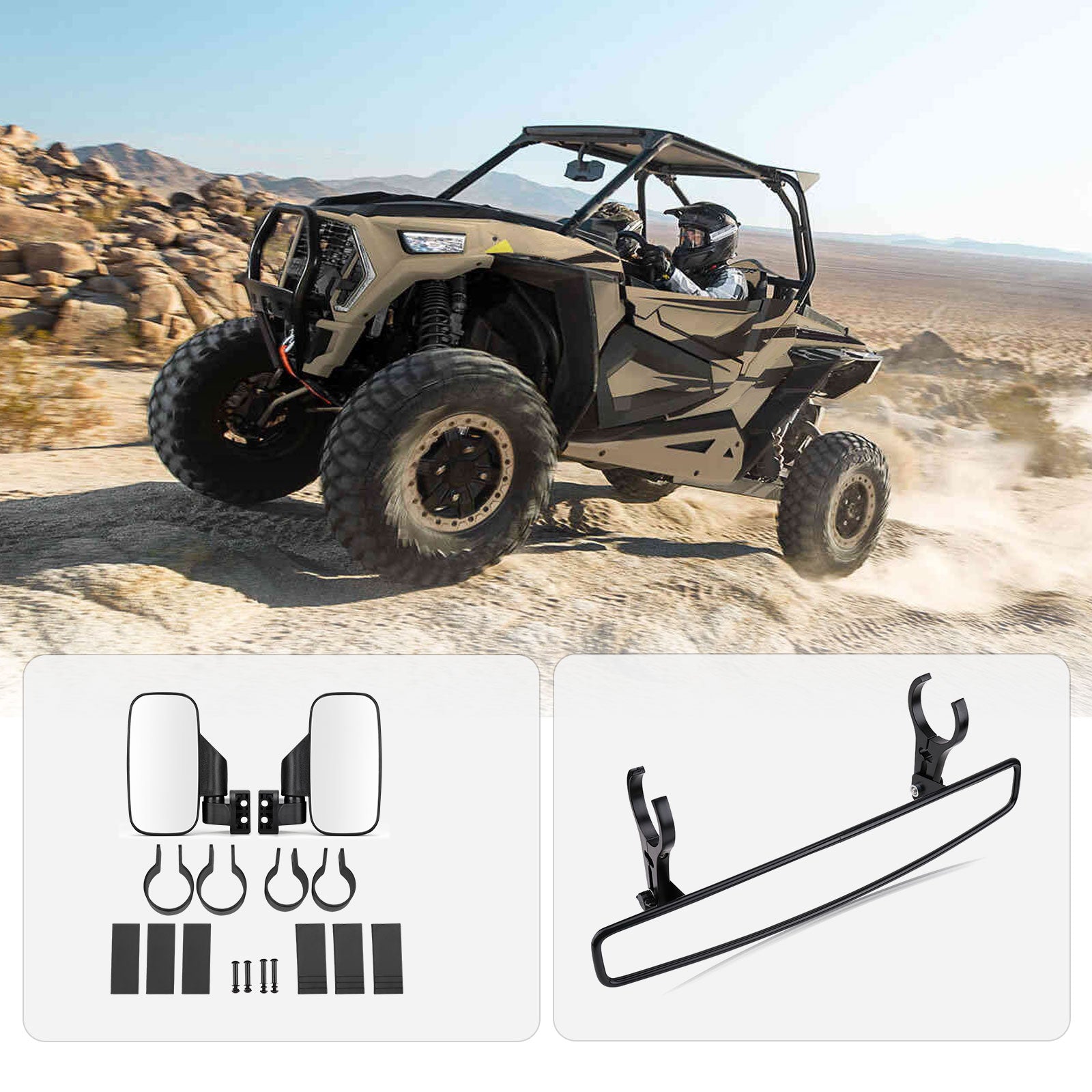 KEMIMOTO UTV specchietti laterali e centrale convessi