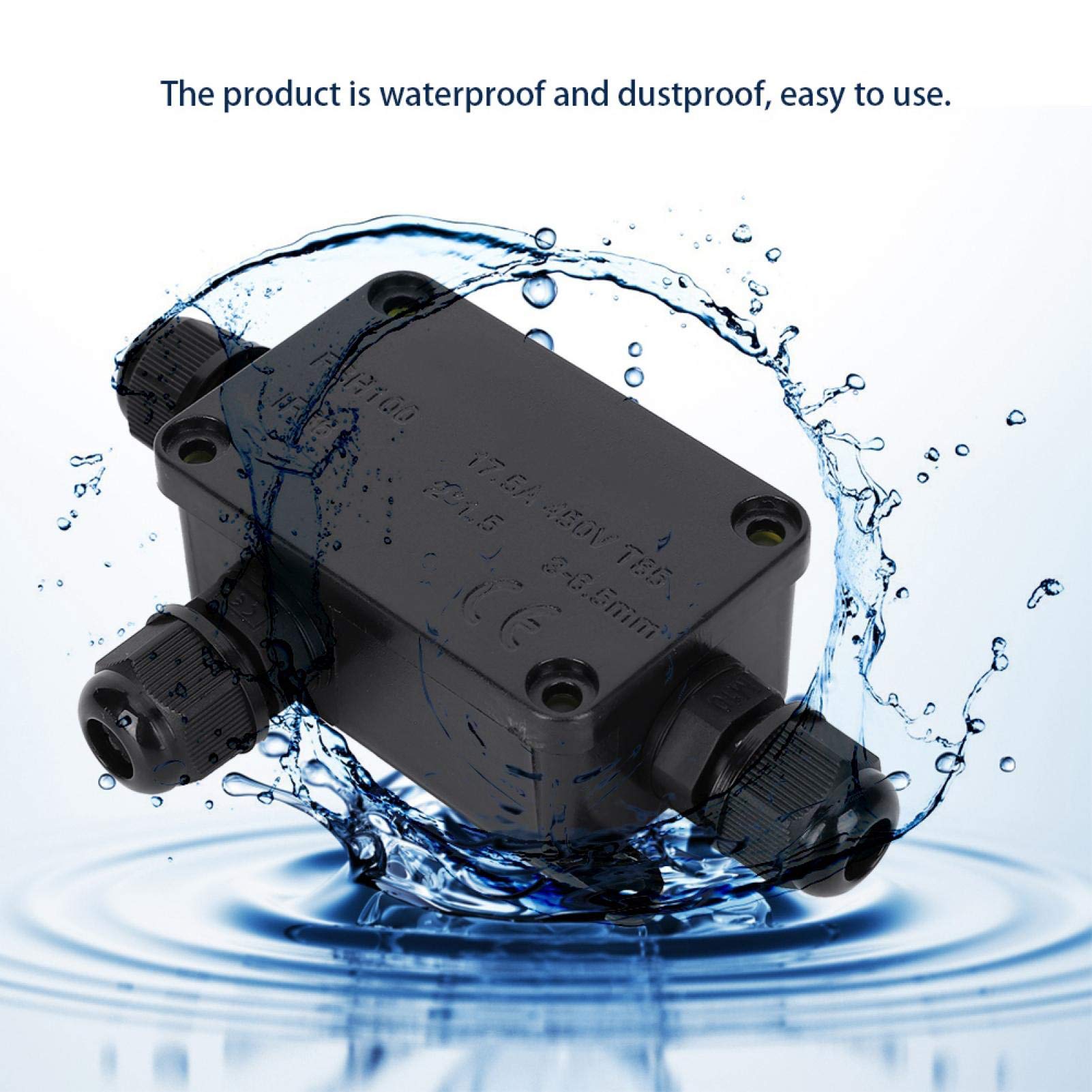 Kuuleyn Scatola Giunzione Impermeabile IP66 Mini Nera