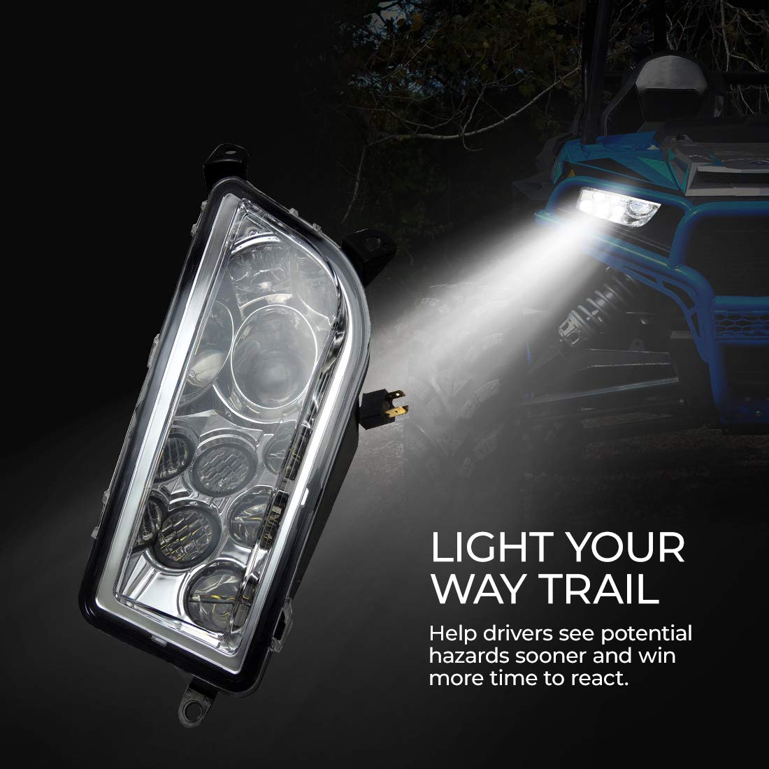 Kemimoto RZR XP 1000 fari LED anteriori coppia 30W