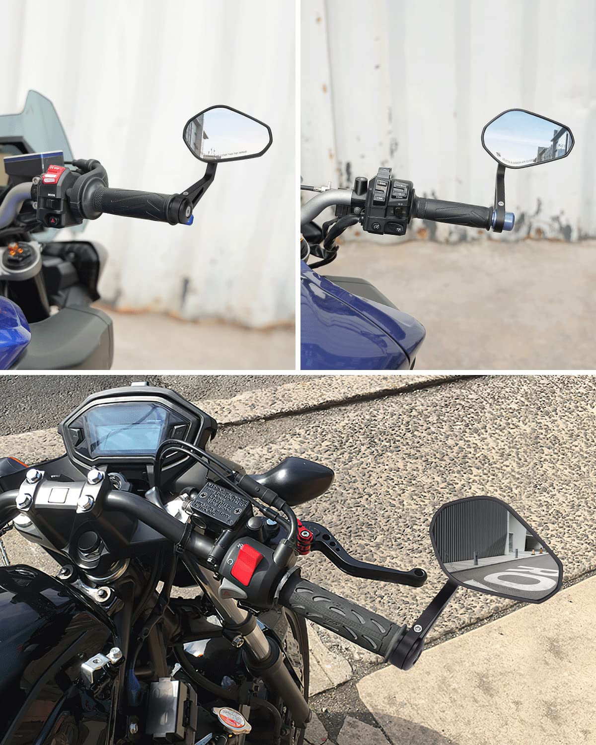Kemimoto Sportster specchietti manubrio moto coppia