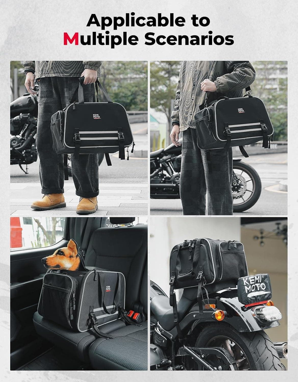 KEMIMOTO F1824 Trasportino Moto Cani Gatti Pieghevole