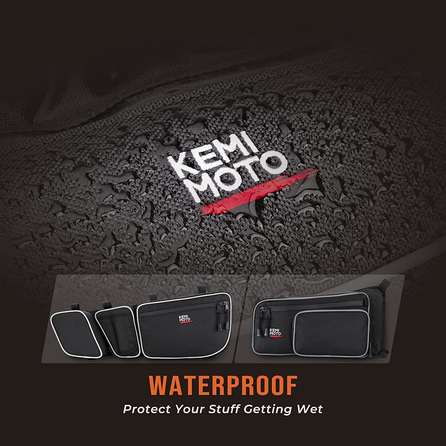KEMIMOTO Maverick X3 Max Borse Porta Bordo Bianco 4pz