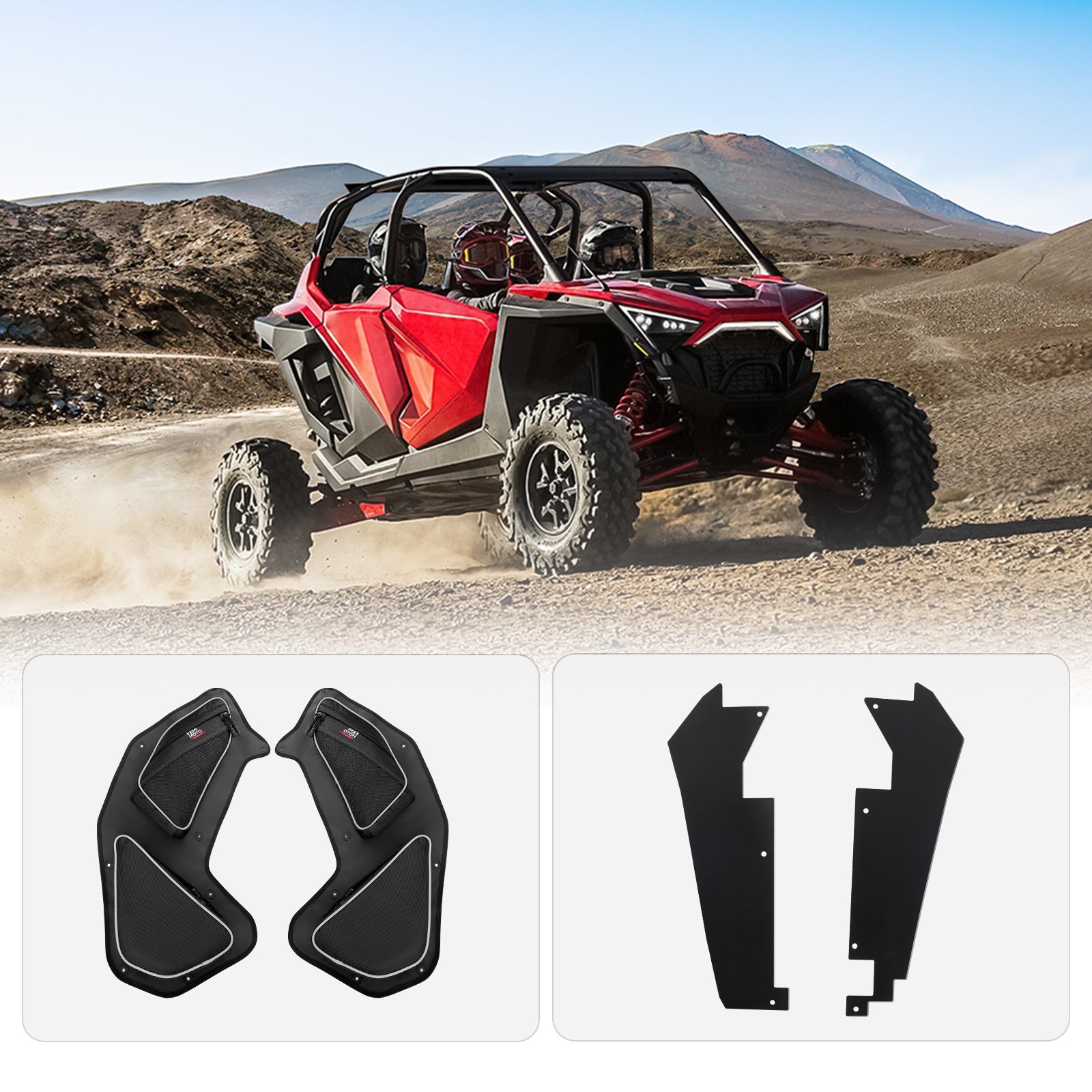 KEMIMOTO RZR PRO XP 4 set borse porta e parafanghi posteriori