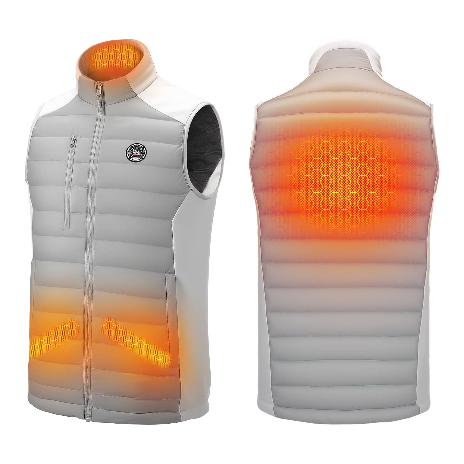 KEMIMOTO Gilet Riscaldato Nero con Batteria Grafene Uomo Donna