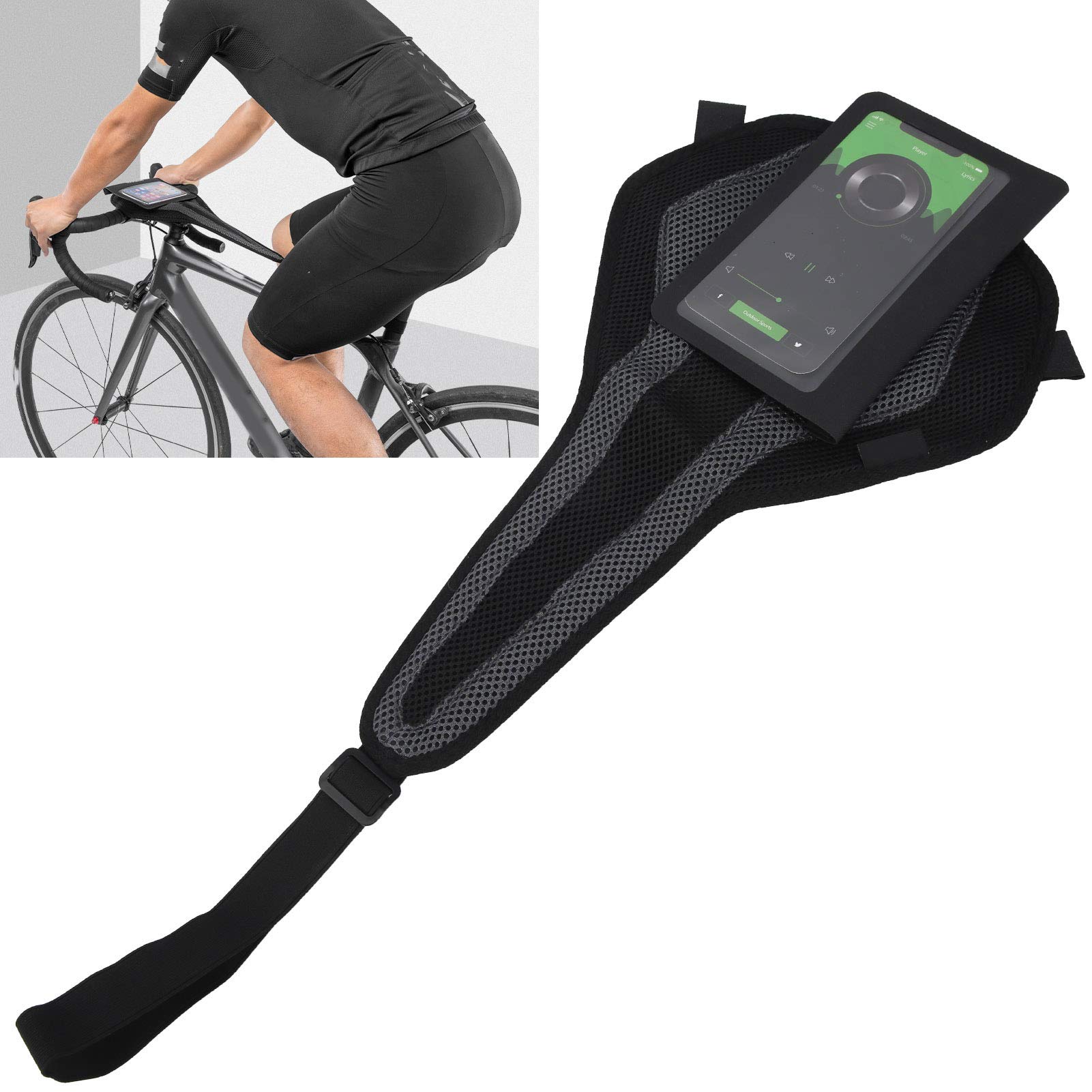 Kuuleyn Fascia antisudore rullo bici con borsa telefono
