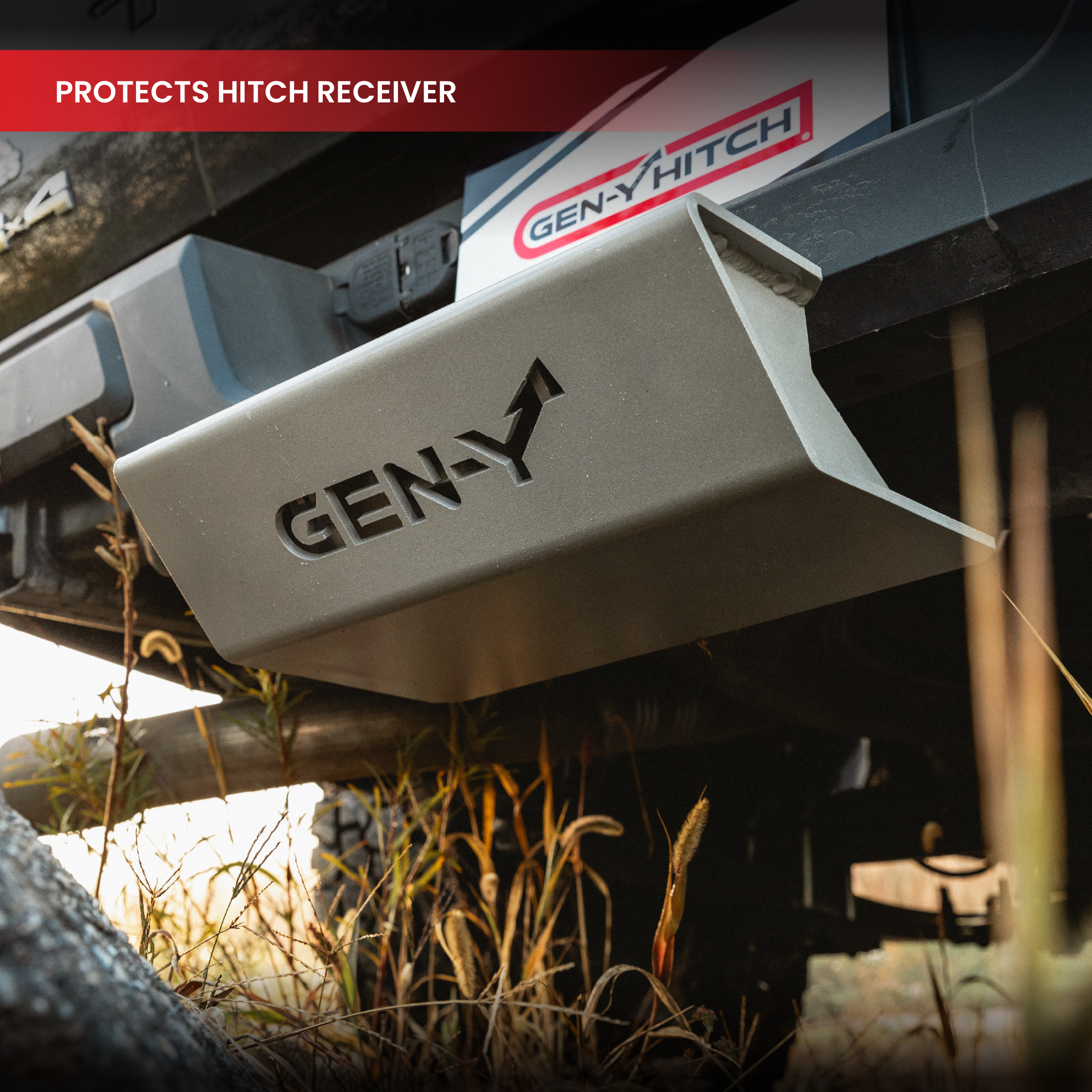 GEN-Y Hitch Skid Plate copertura gancio traino 2 pollici alluminio