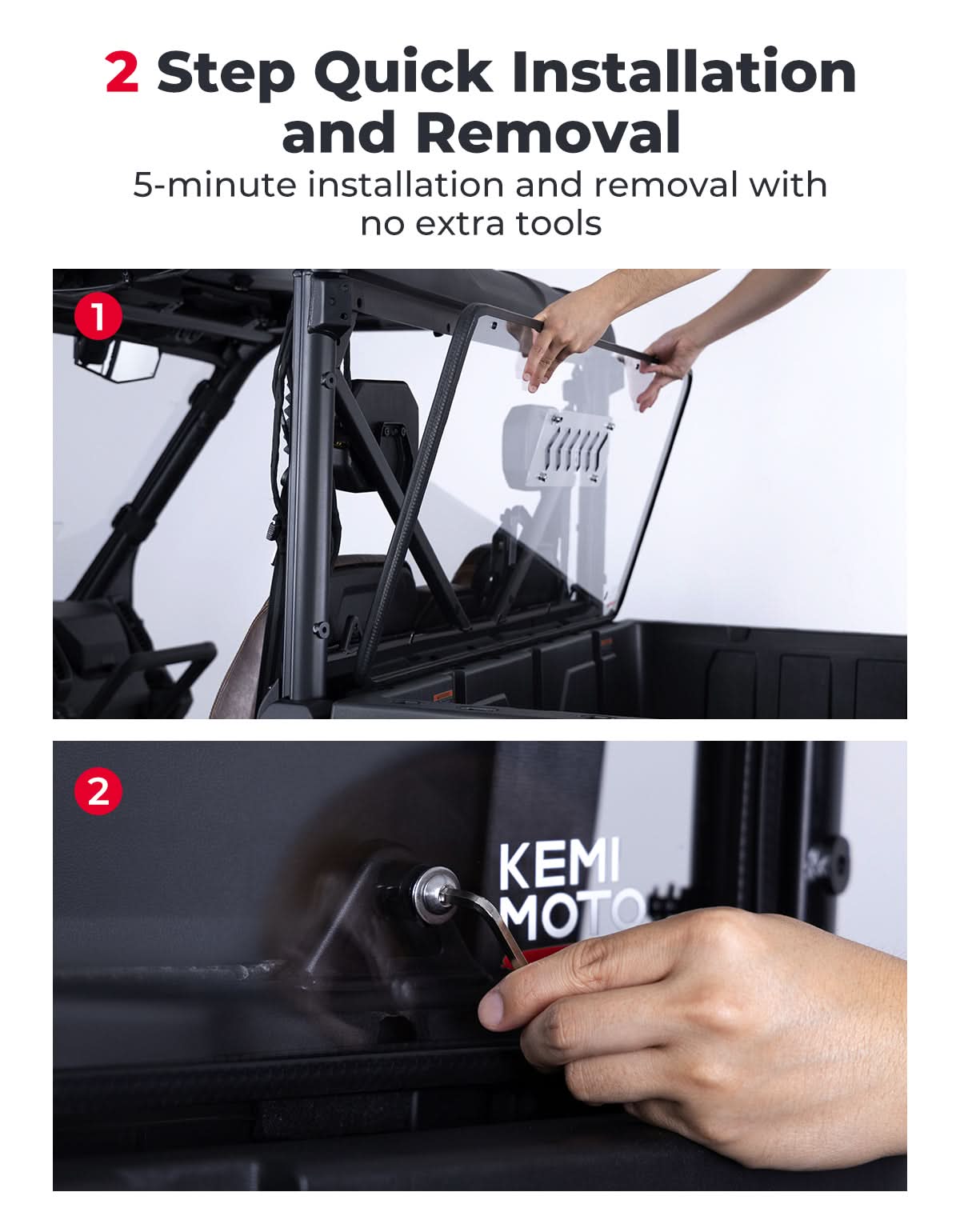 KEMIMOTO UForce U10 Pro parabrezza posteriore ventilato