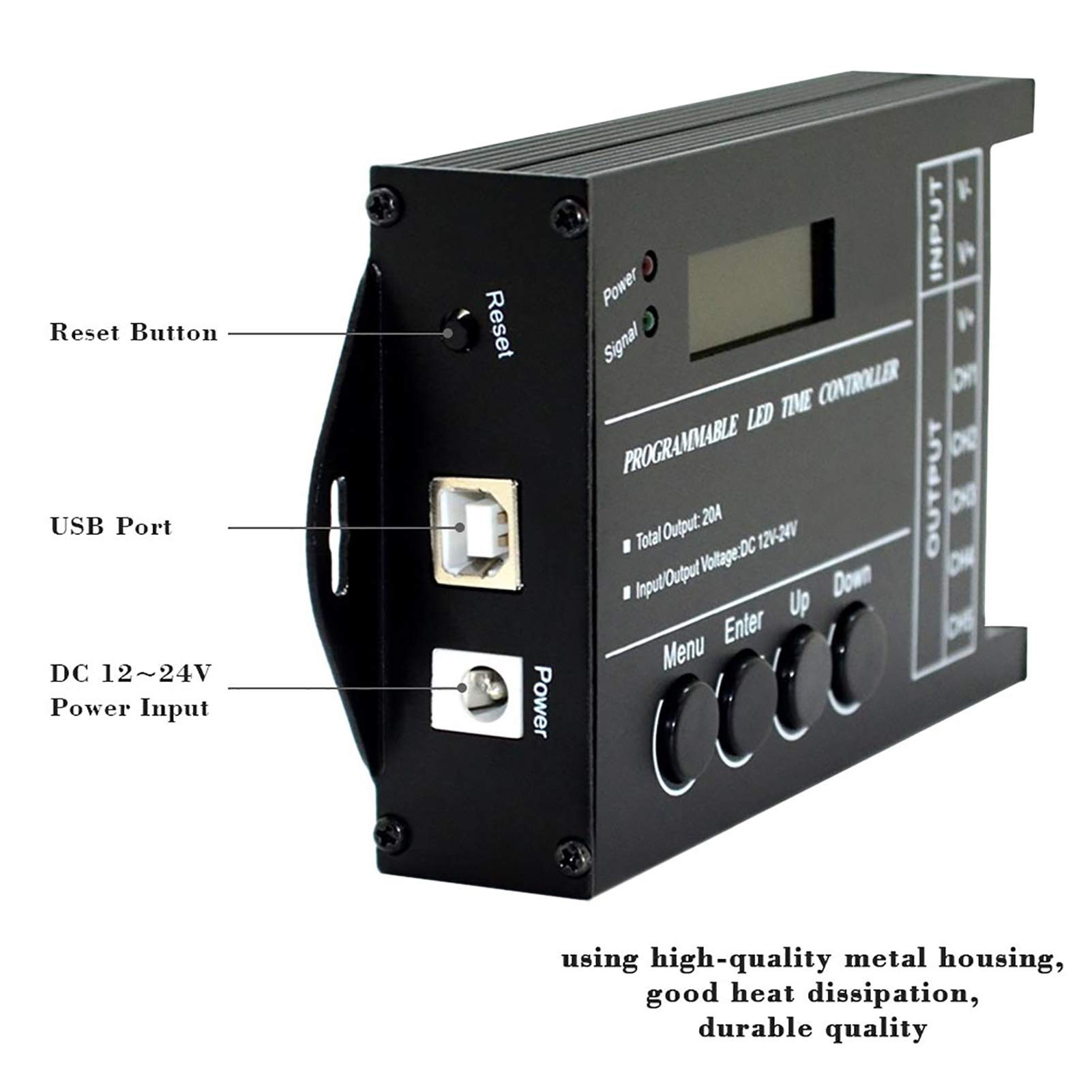 Kuuleyn Controller LED Timer 5 Canali DC12-24V 20A