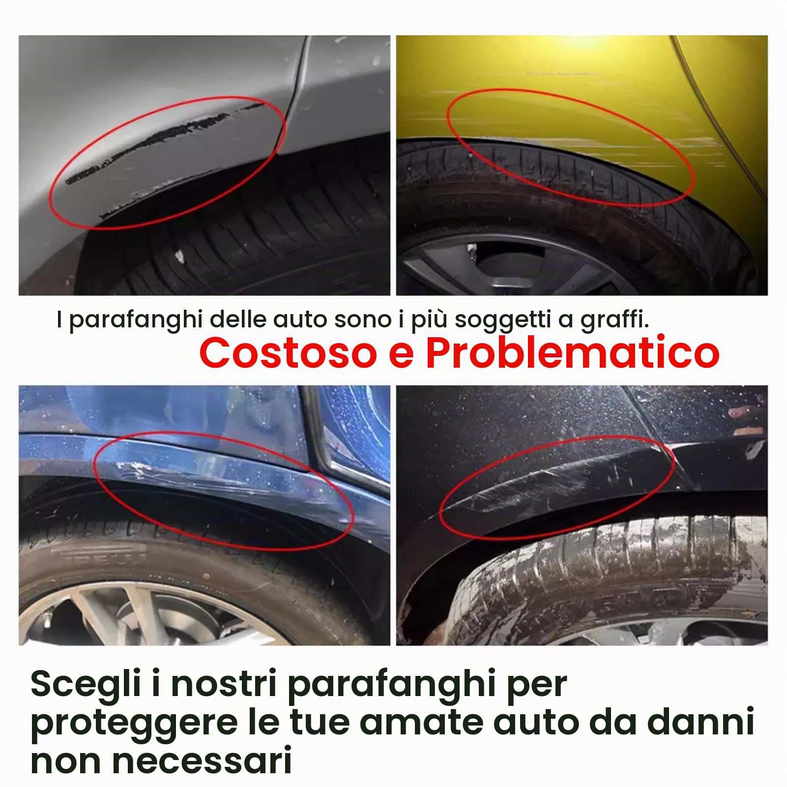 AOWINHIT Protezione Passaruota 28,4" Universale Fibra Carbonio