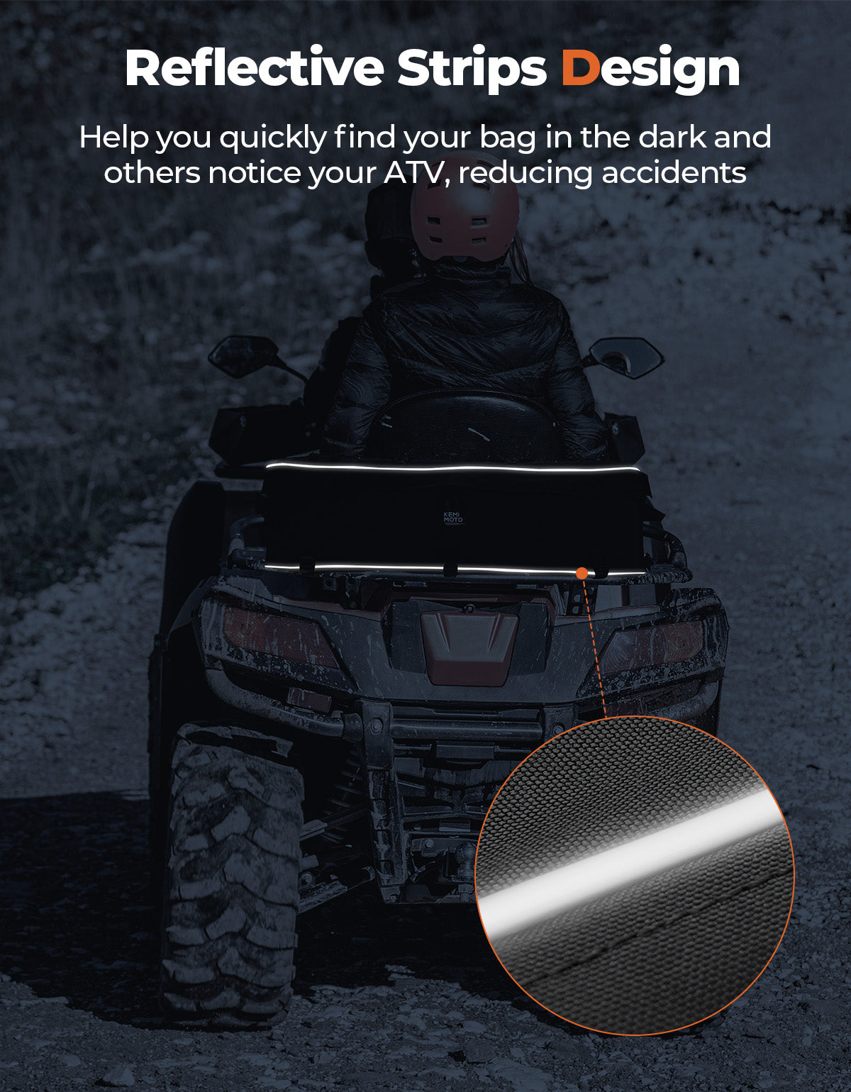KEMIMOTO Borsa Posteriore ATV 55L con Cuscino Seduta Universale