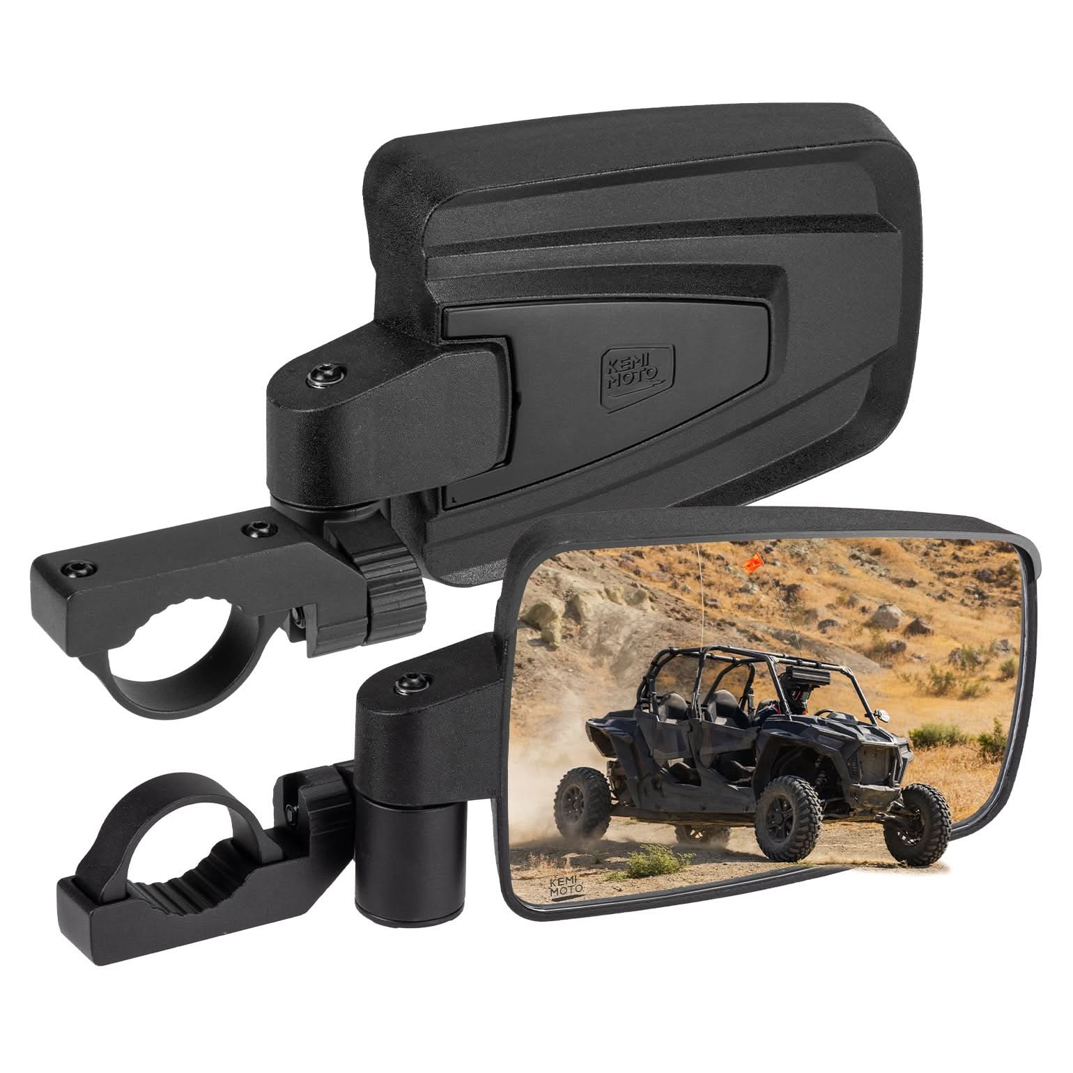 KEMIMOTO Specchietti Laterali UTV per Roll-Bar 42-51mm Antipioggia