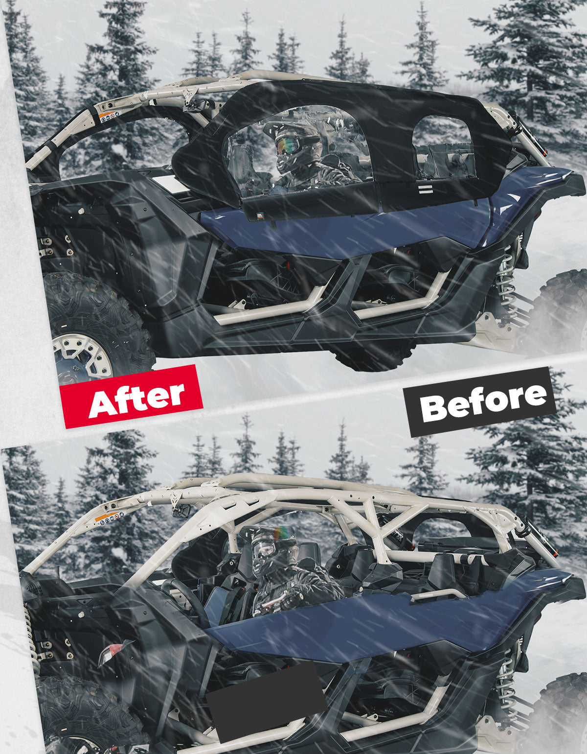 KEMIMOTO Cabina Morbida Maverick X3 MAX 4 Posti in PVC