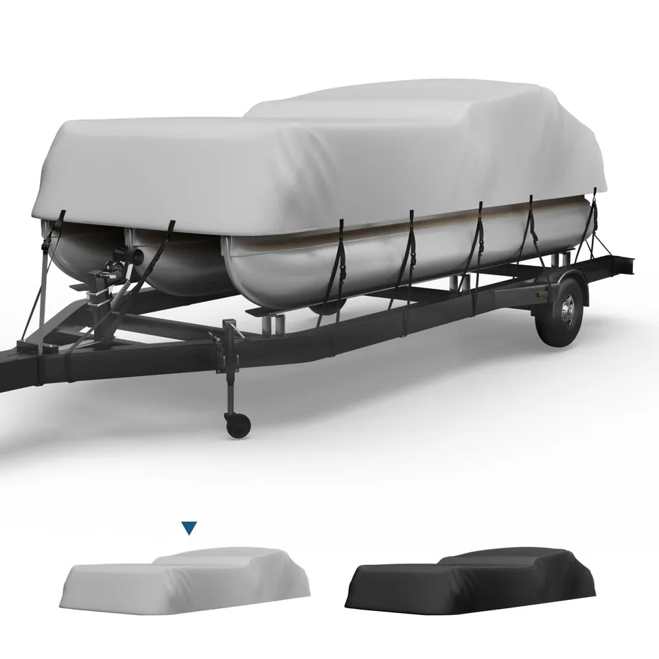 Kemimoto telo barca pontoon grigio 600D 21-24 ft impermeabile