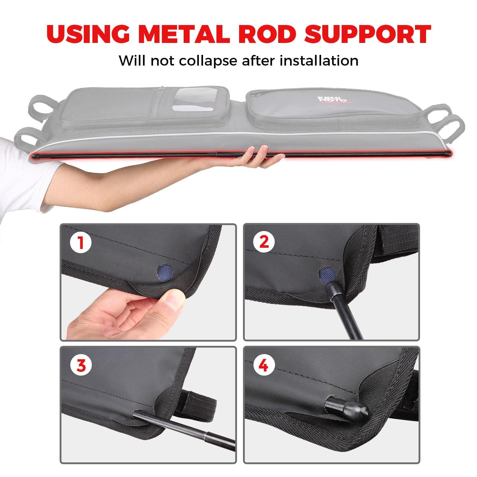 KEMIMOTO Borsa Sottotetto per Polaris RZR XP 1000 Impermeabile