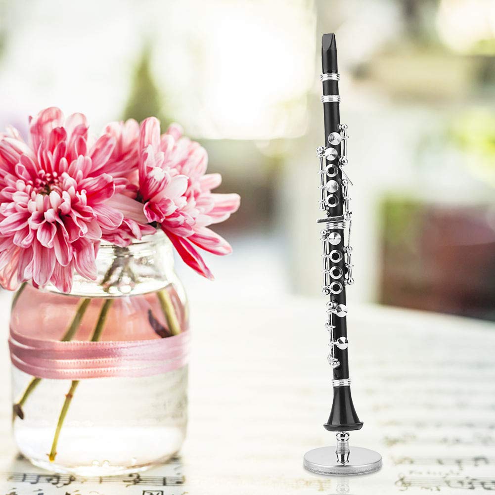 Hapivida clarinetto miniatura modellino 16 cm nero #1 metallo