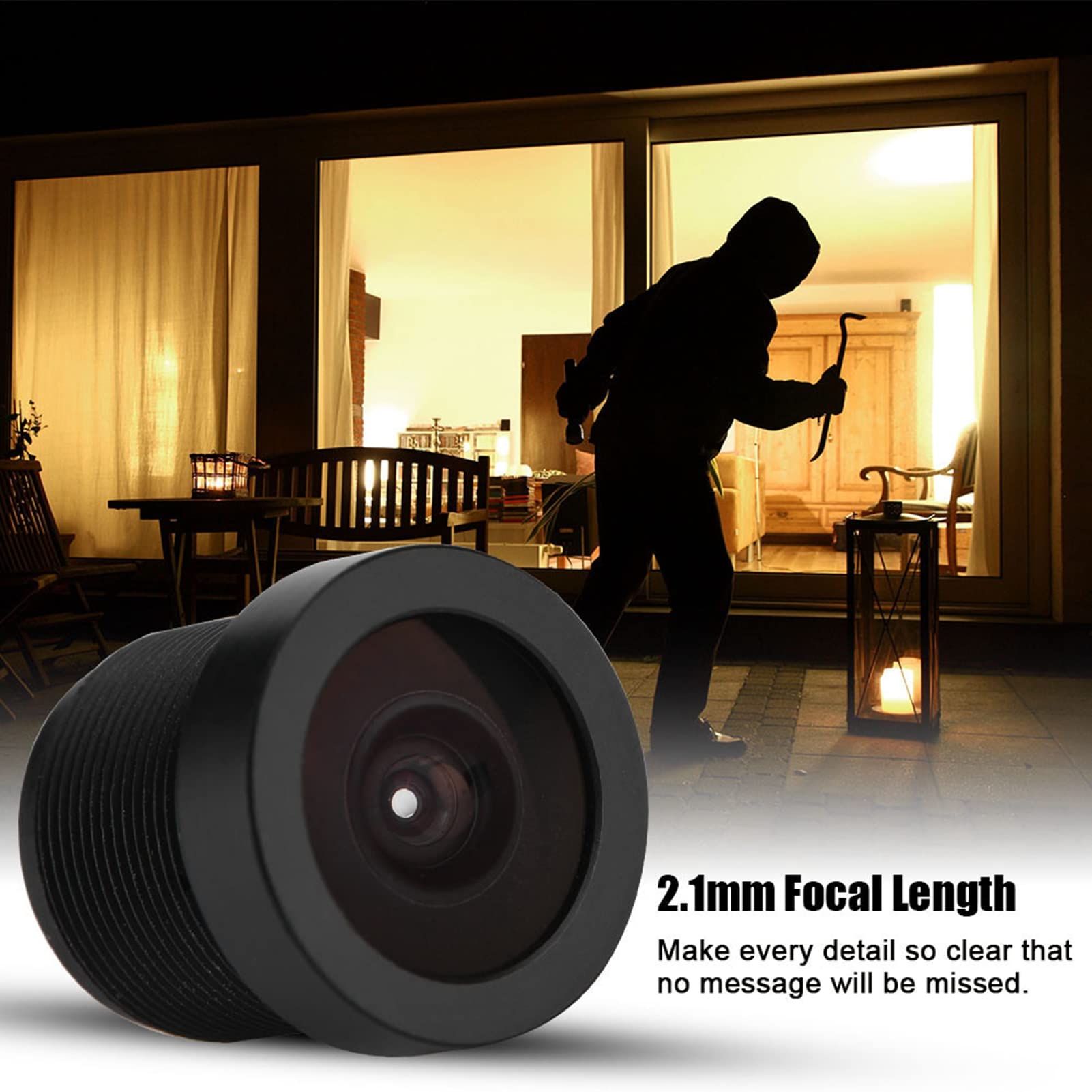 Kuuleyn obiettivo telecamera sicurezza 2,1 mm 150° M12