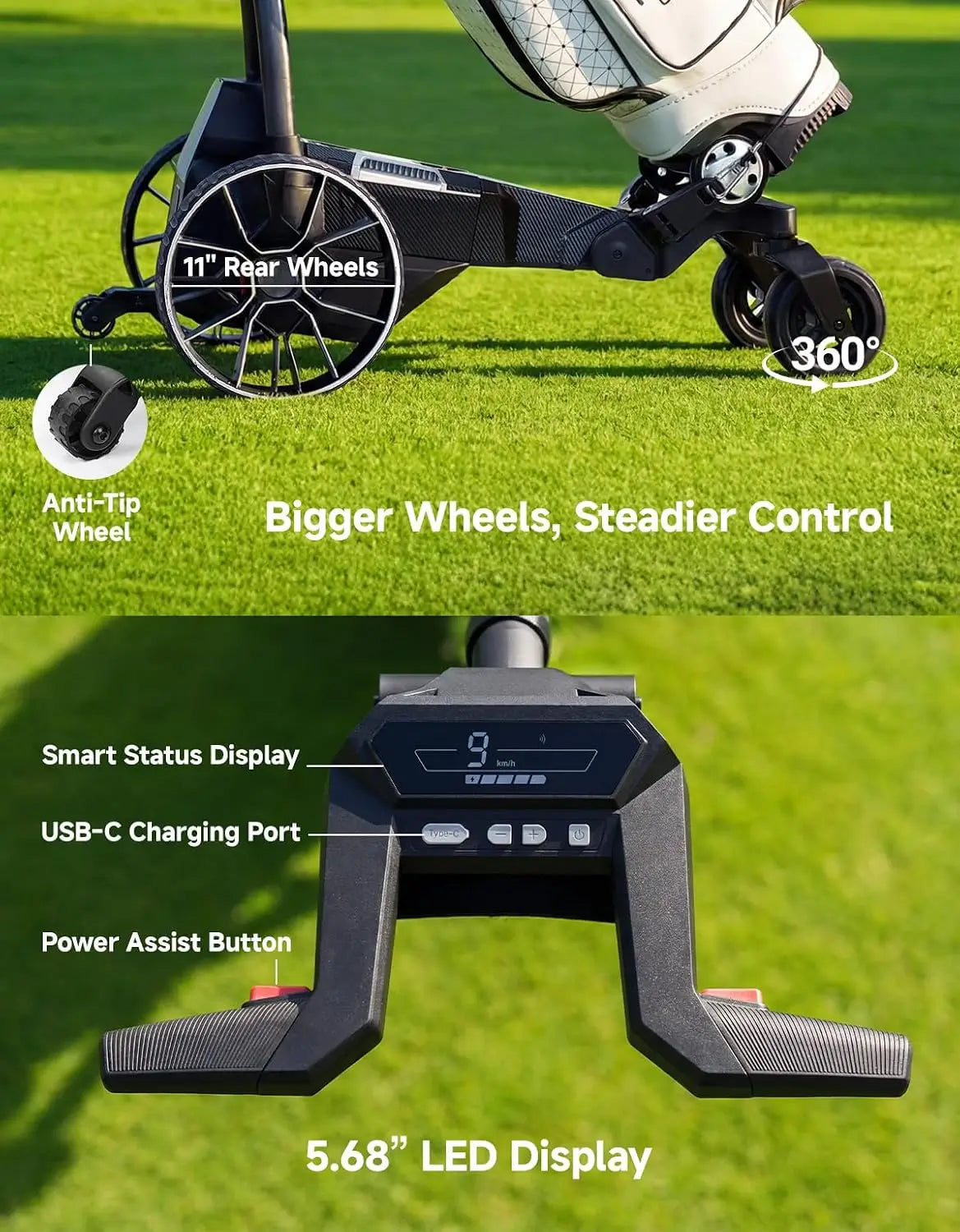 KEMIMOTO ApexR carrello golf elettrico telecomando 36 buche