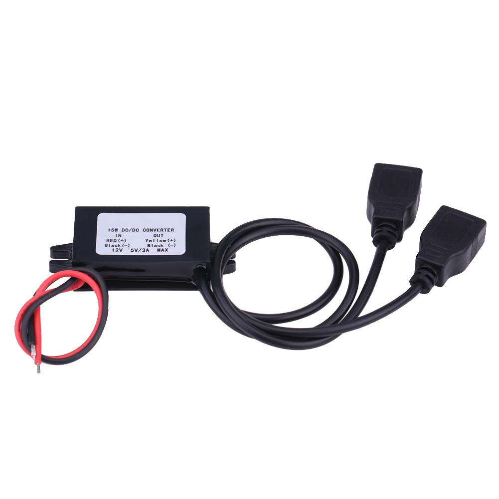 AOWINHIT Convertitore 12V-5V Caricabatterie Doppia USB 15W Impermeabile