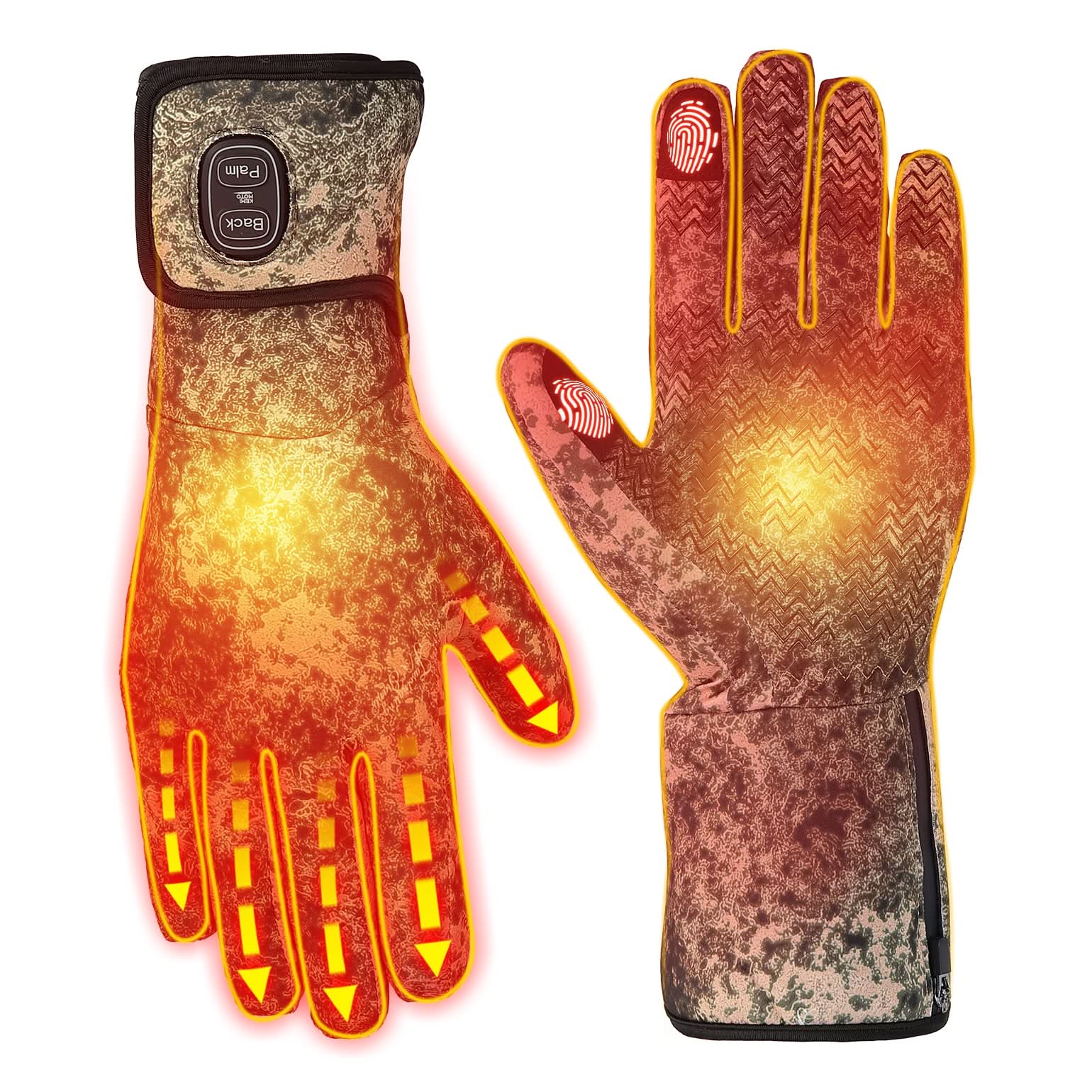 KEMIMOTO Mimetici guanti riscaldati touch taglia M 7.4V