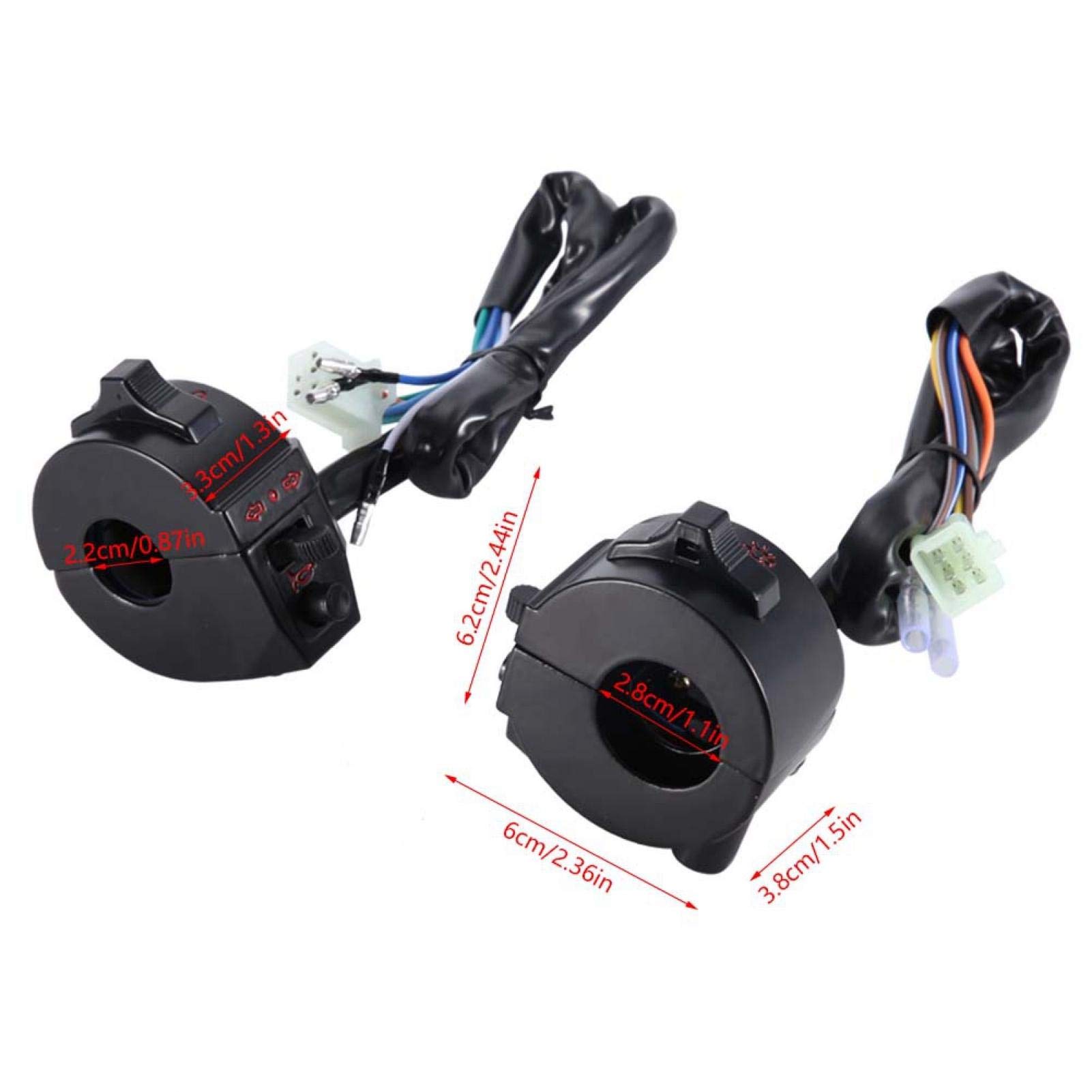Kuuleyn 22 mm interruttori manubrio moto alluminio 1 paio