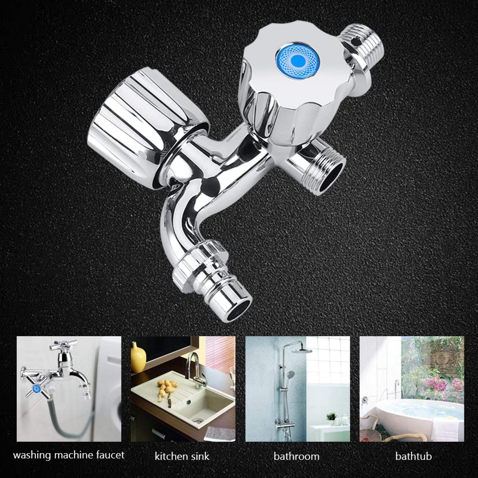 Kuuleyn Rubinetto Acqua Fredda ABS Cromato G1/2 Doppio Feritoia