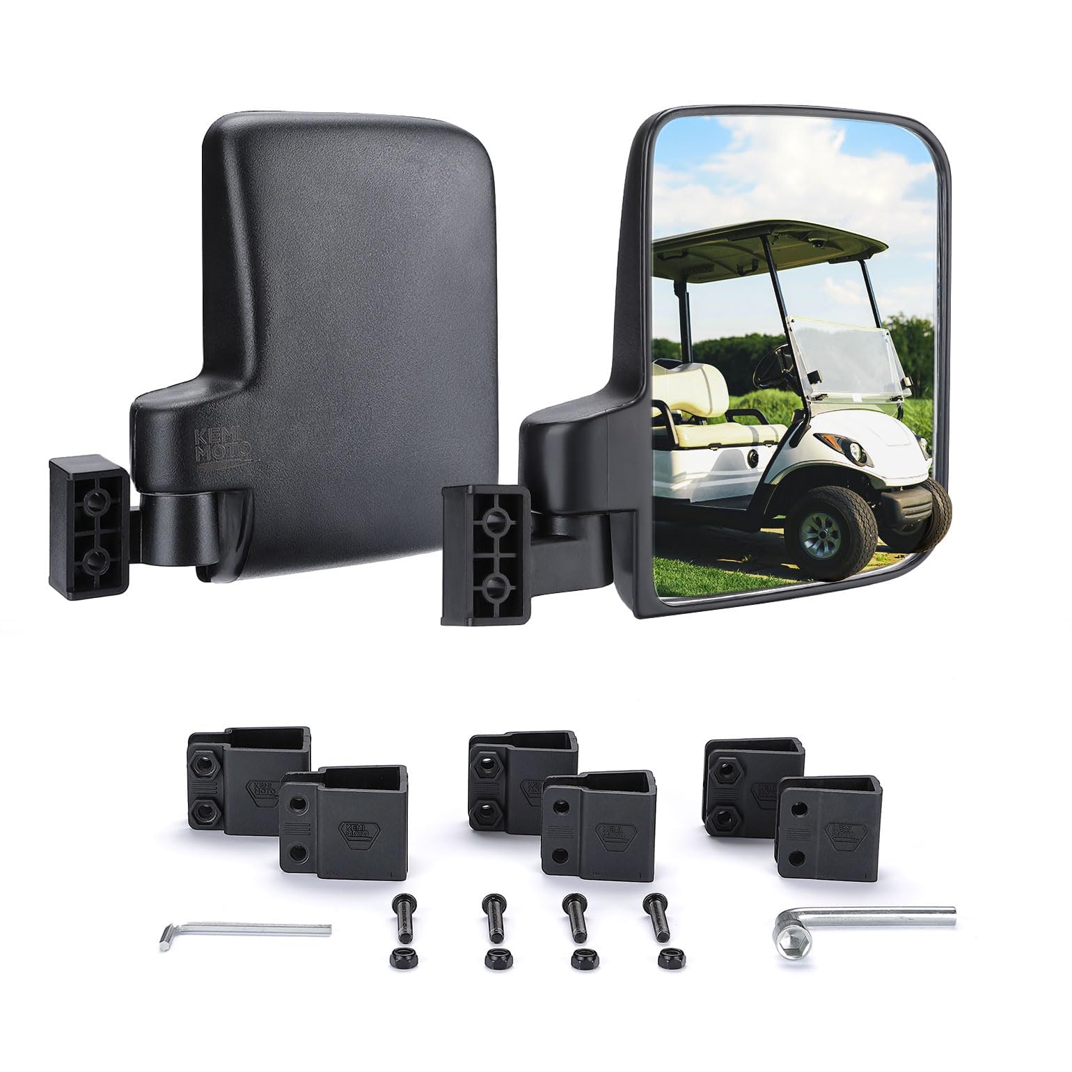 KEMIMOTO Specchietti laterali golf cart no-foro coppia