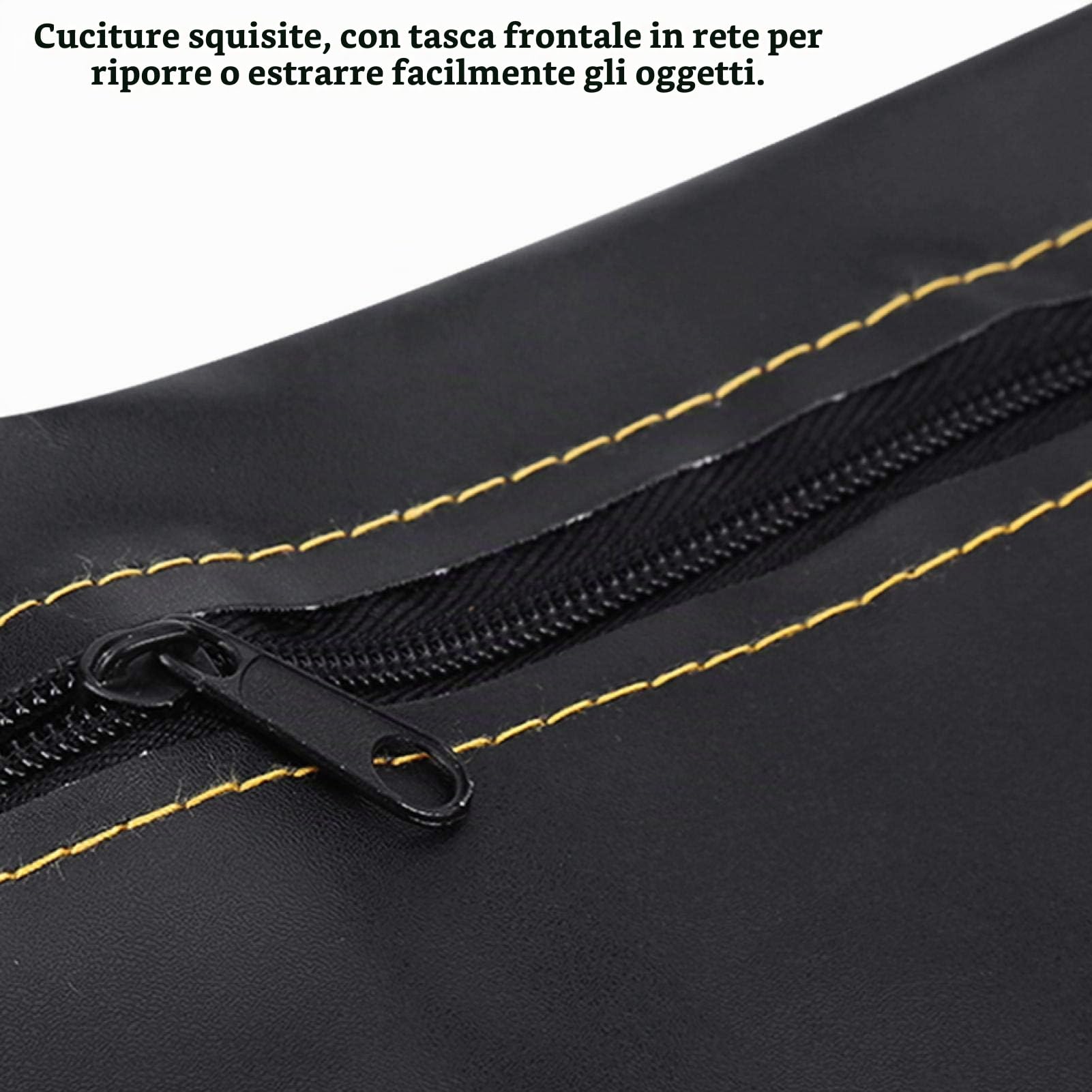 Kuuleyn Borsa Sottosella Scooter Pelle PU Nera Doppia Tasca